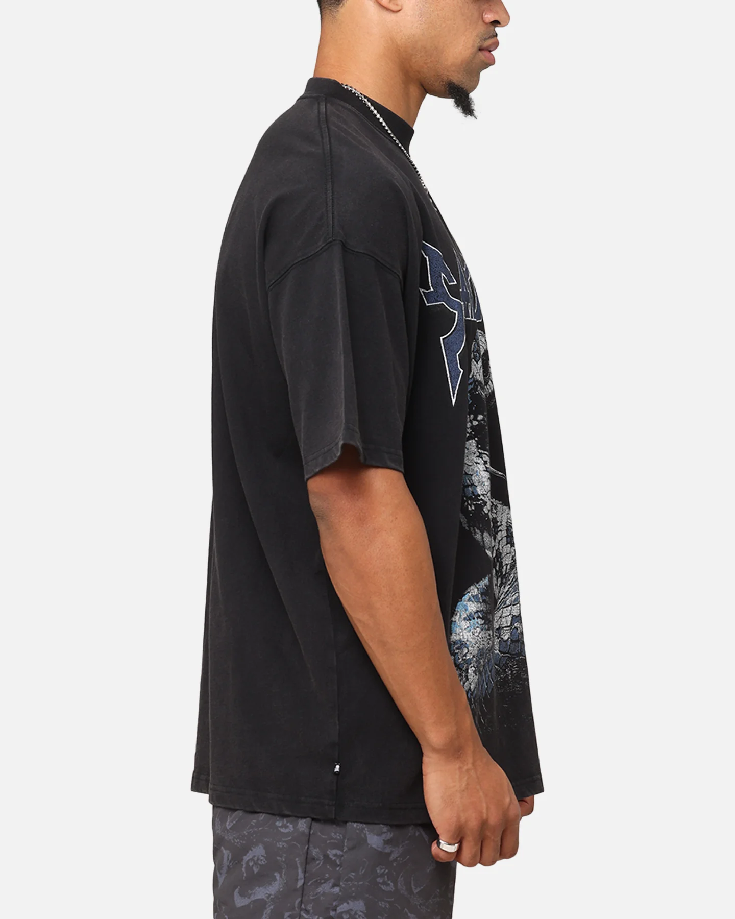 Saint Morta Year Of The Snake Mockneck T-Shirt Black - Image 5