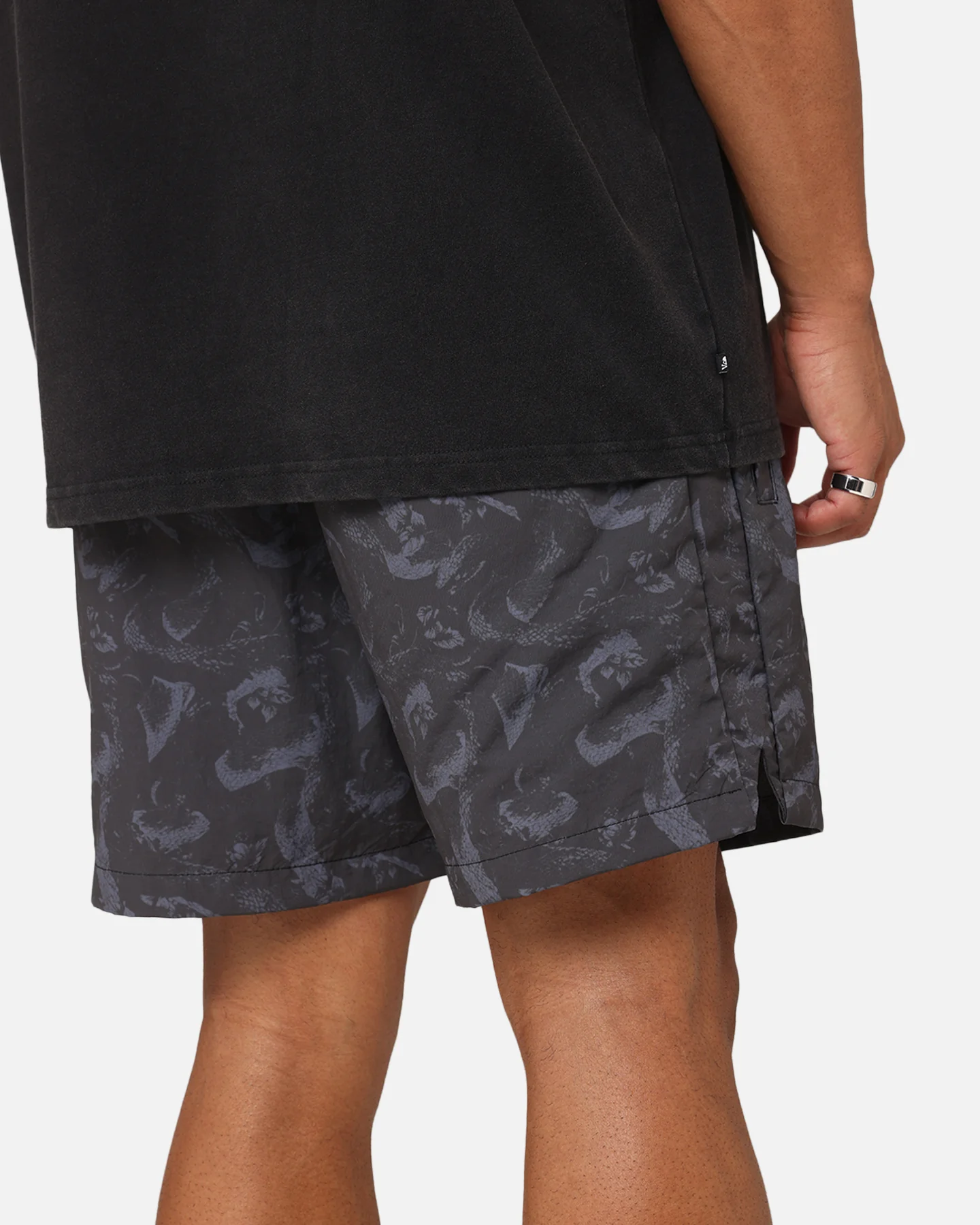 Saint Morta Year Of The Snake Nylon Shorts Black/Grey - Image 4