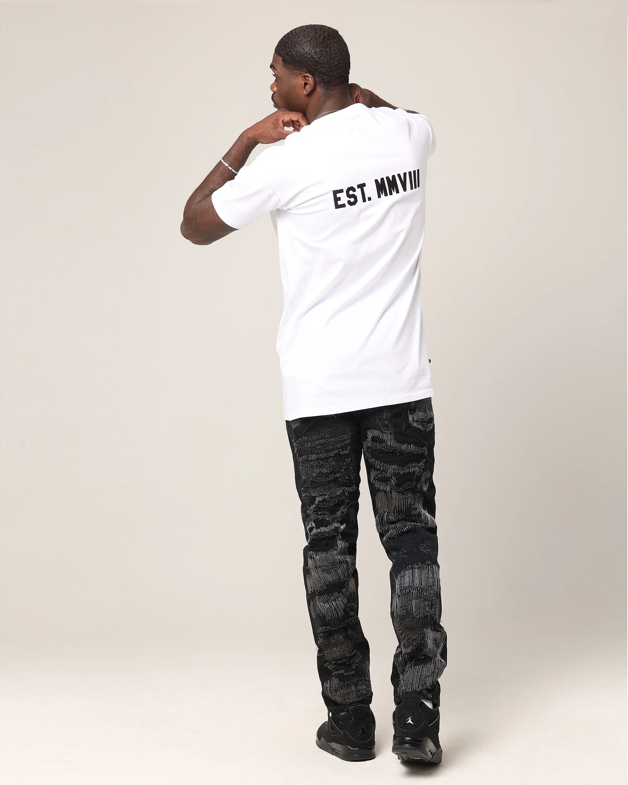 Saint Morta Yearbook Lafayette T-Shirt White/Black - Image 5