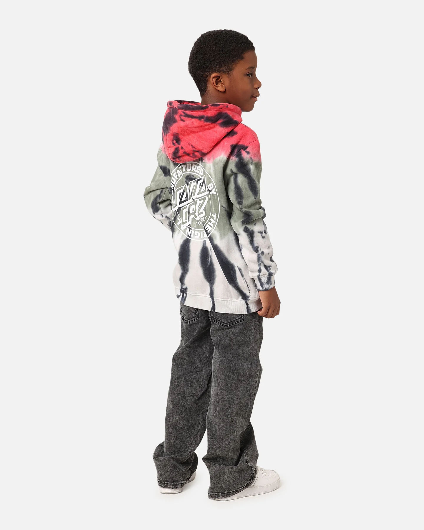 Santa Cruz Kid's MFG Dot Hoodie Light Green Tie - Image 2