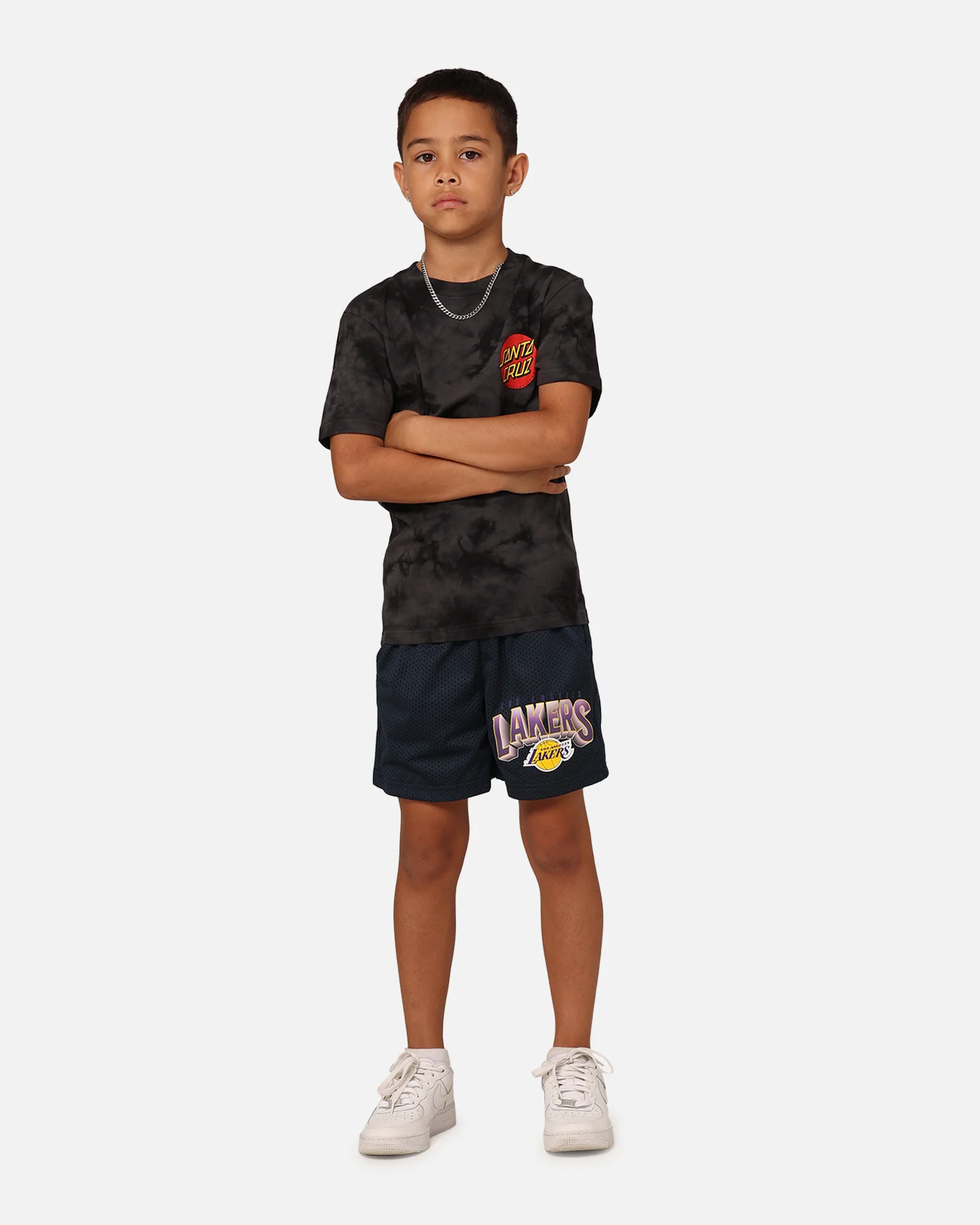 Santa Cruz Kids' Beware Dot Tie Dye T-Shirt Black Tie Dye - Image 3