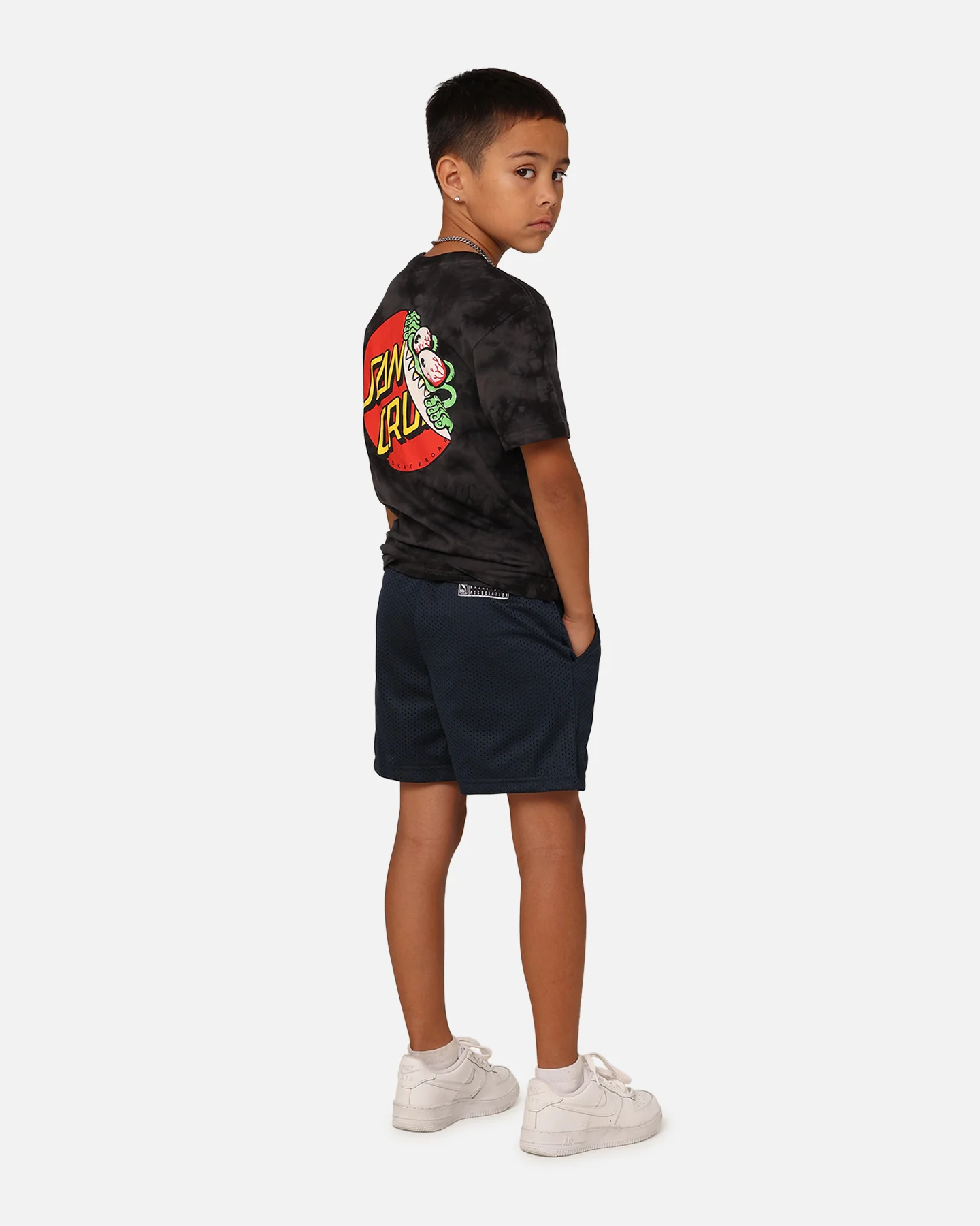 Santa Cruz Kids' Beware Dot Tie Dye T-Shirt Black Tie Dye - Image 4