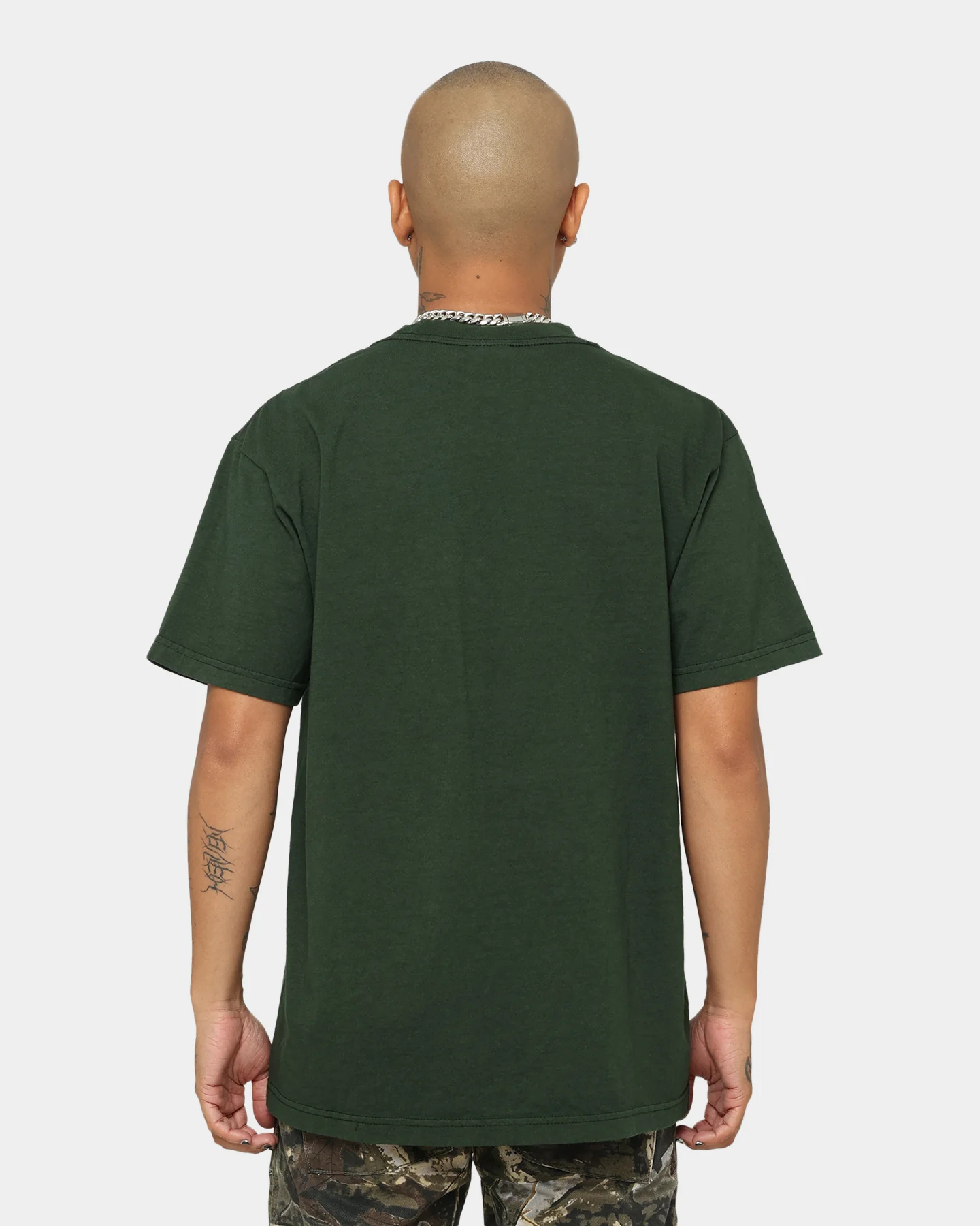 Shaka Wear Max Heavyweight Garment Dye T-Shirt Moss - Image 4