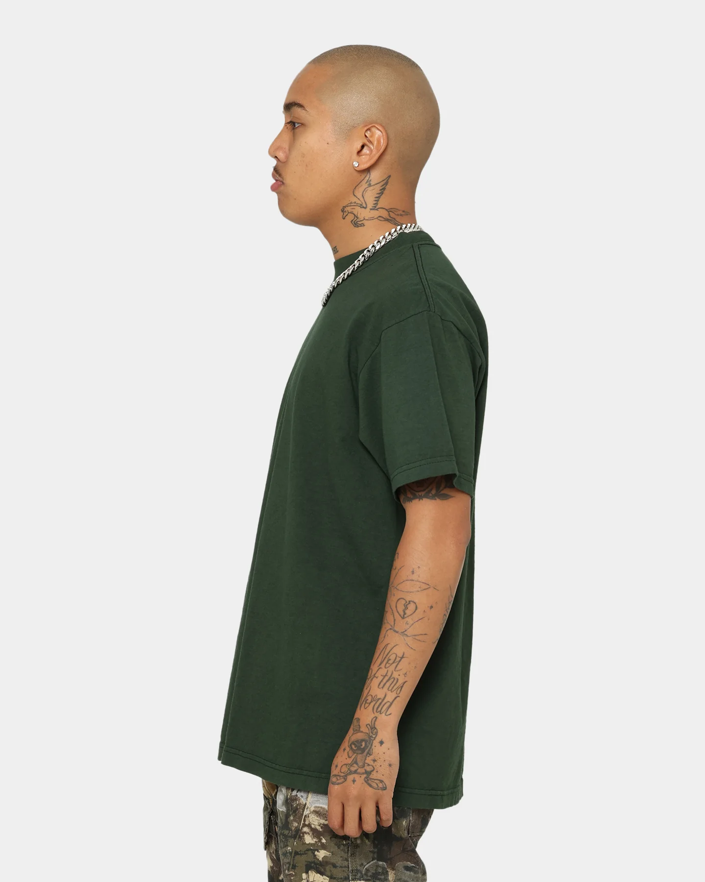 Shaka Wear Max Heavyweight Garment Dye T-Shirt Moss - Image 6