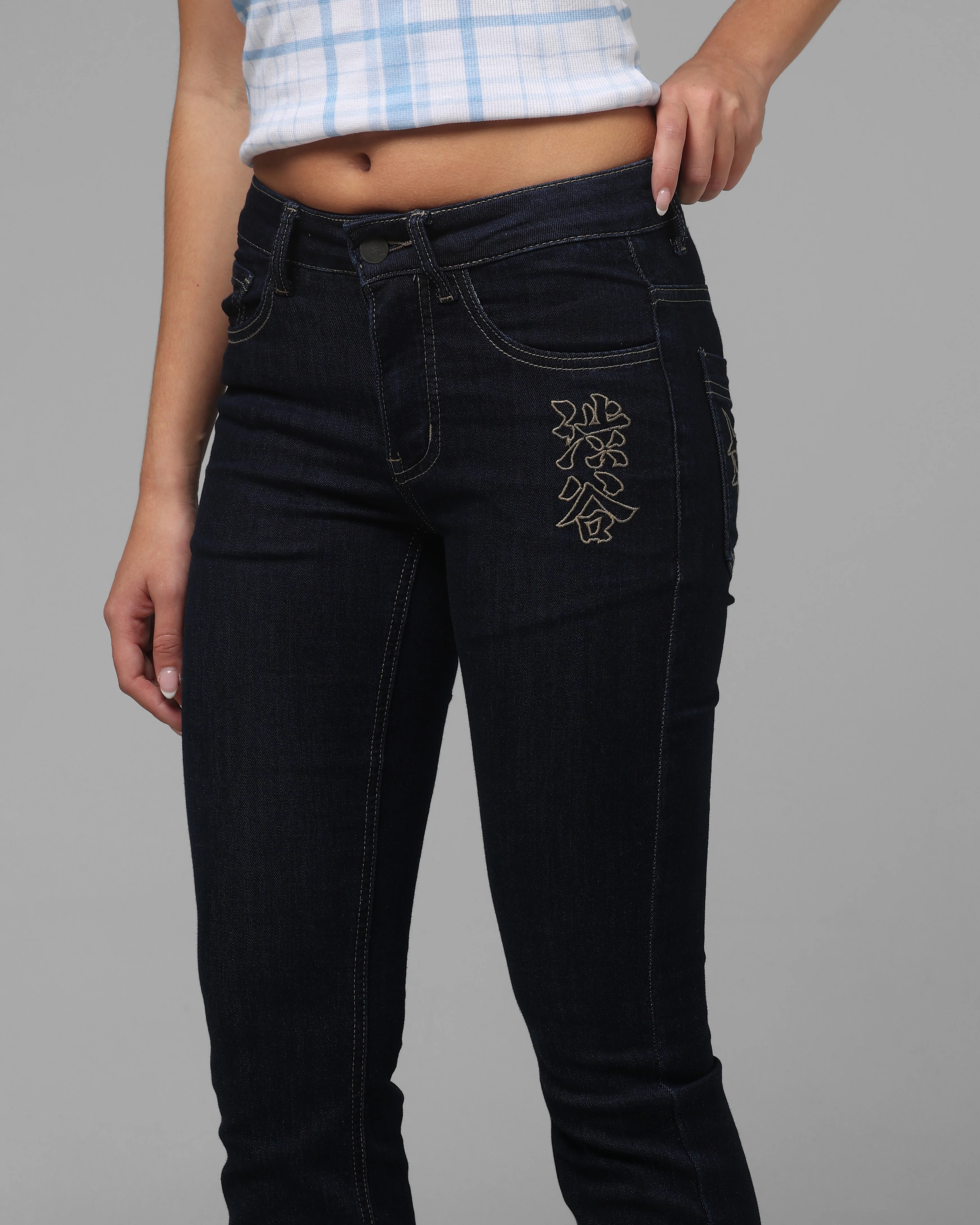 Loiter Women's Shibuya Low Rise Jeans Indigo Denim - Image 3