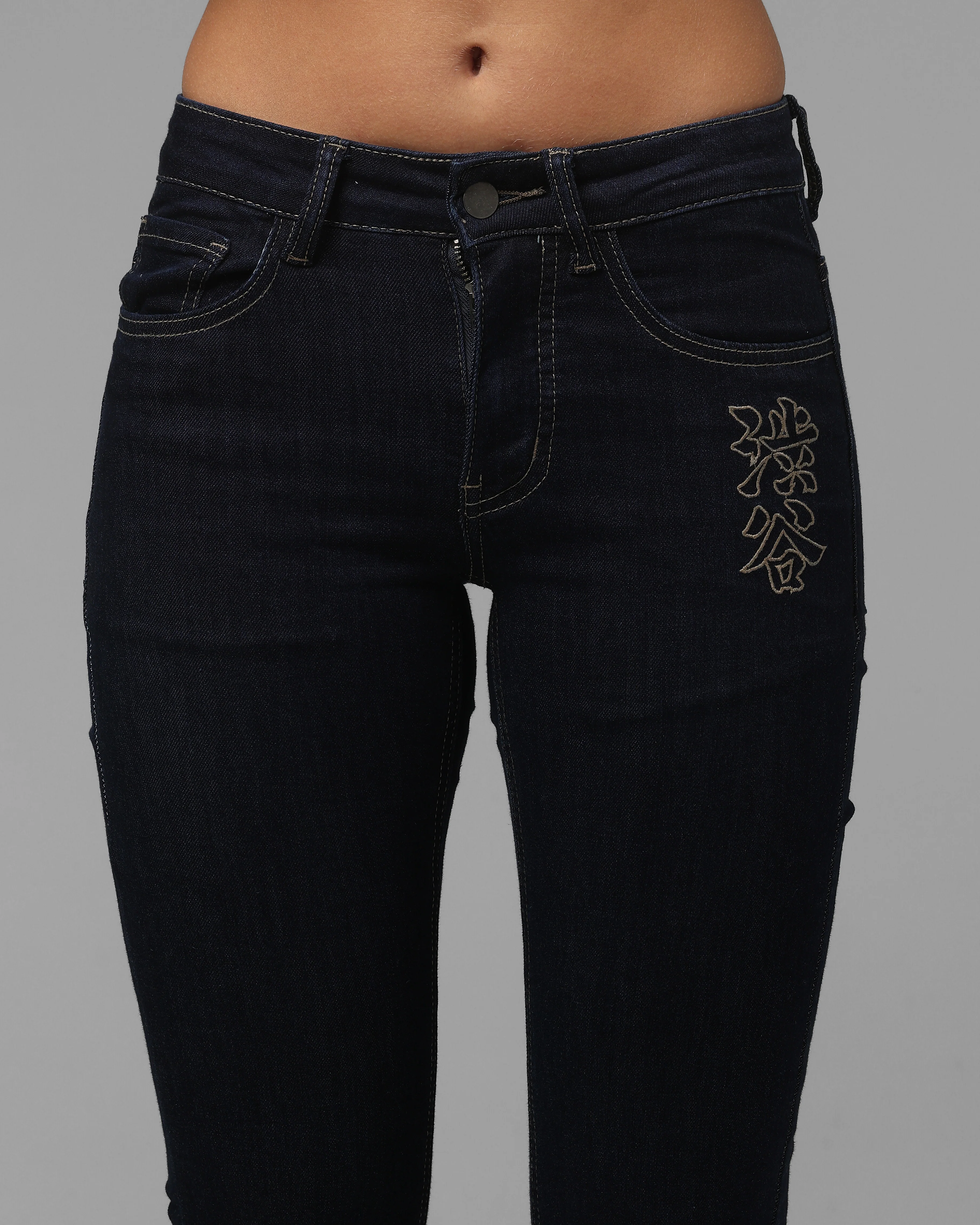 Loiter Women's Shibuya Low Rise Jeans Indigo Denim - Image 7
