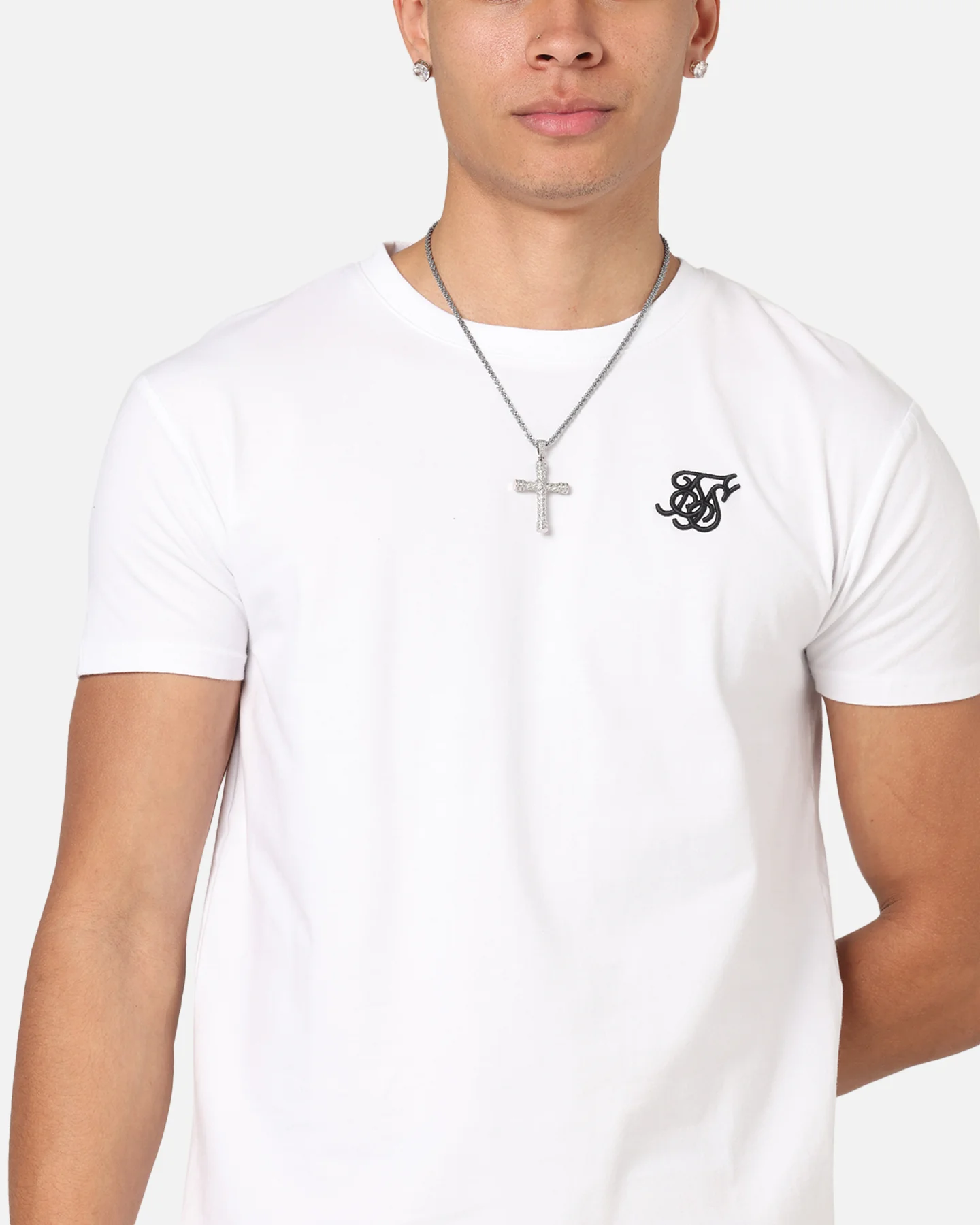 Sik Silk Muscle T-Shirt White - Image 6