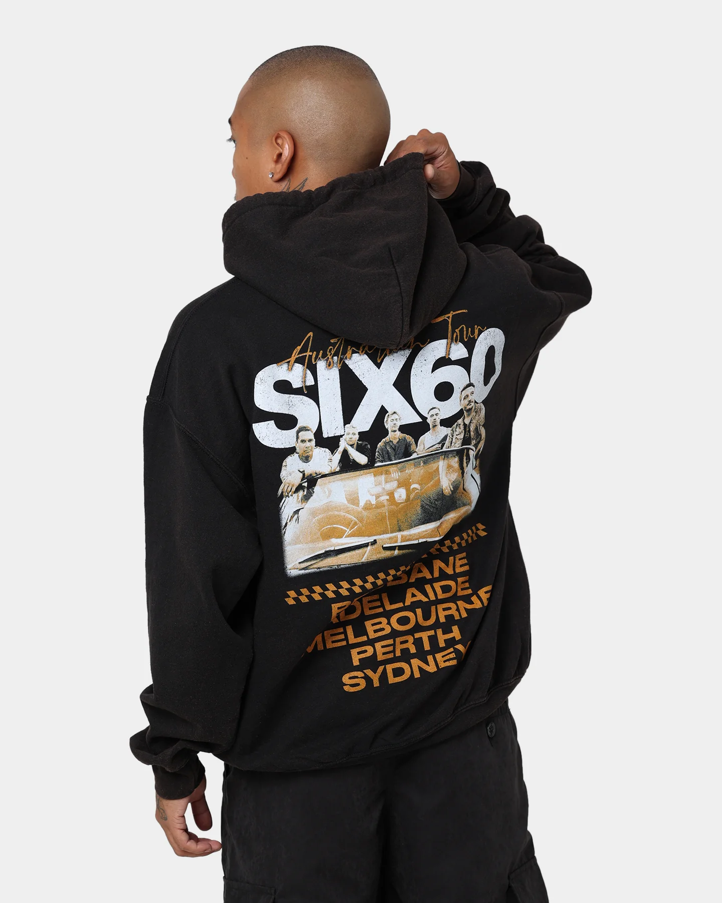 Six60 Six60 Tour Vintage Hoodie Black Wash - Image 2