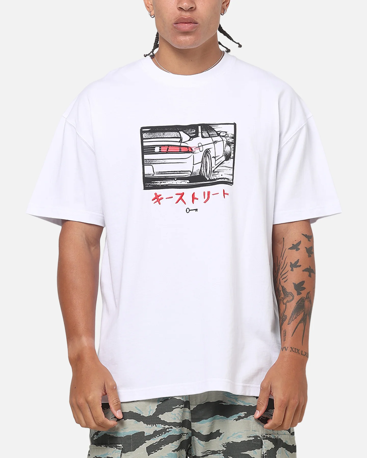 Key Street Solitaire T-Shirt White - Image 2