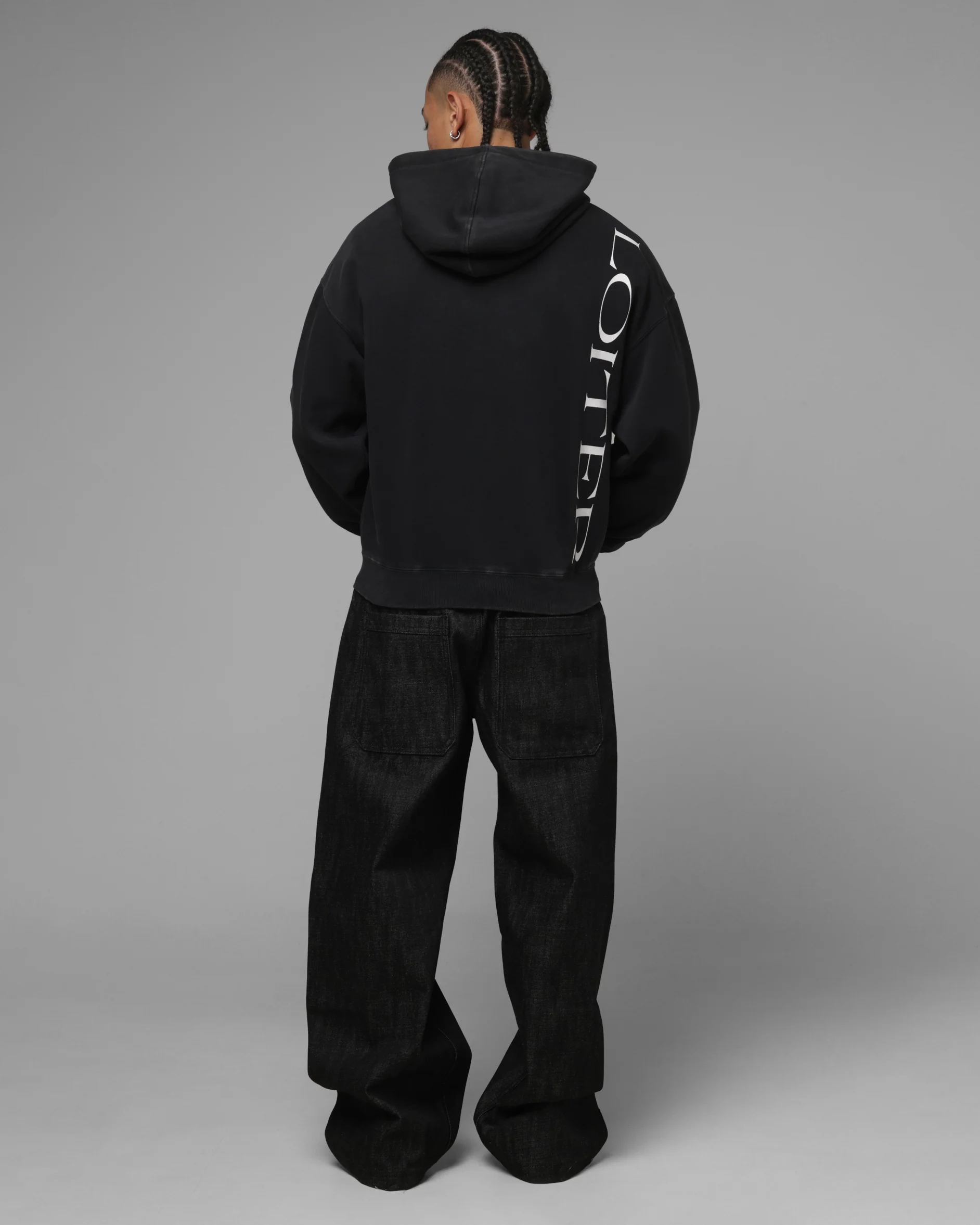 Loiter Spectre Zip Hoodie Black - Image 4
