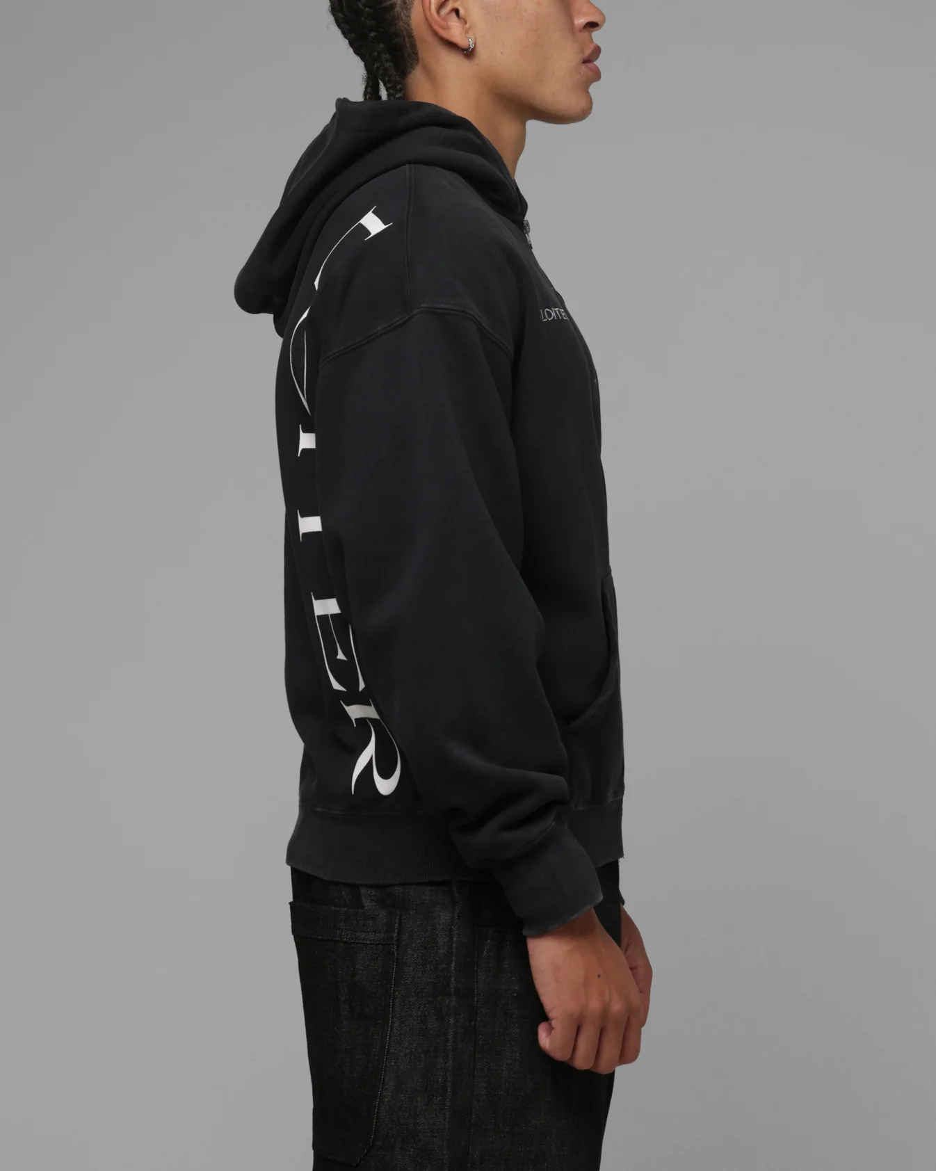 Loiter Spectre Zip Hoodie Black - Image 5