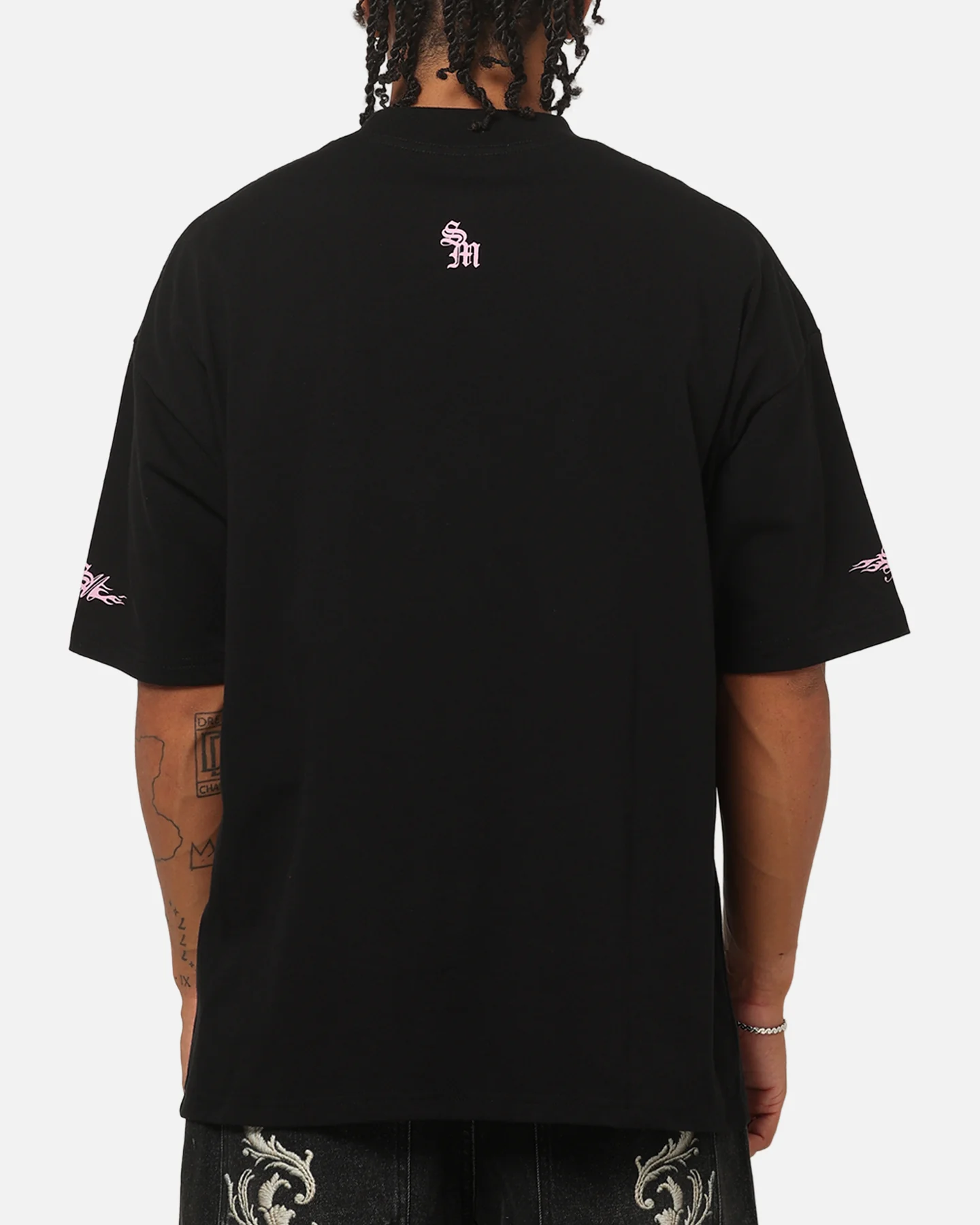 Saint Morta Speed Racing Boxy T-Shirt Black/Pink - Image 3