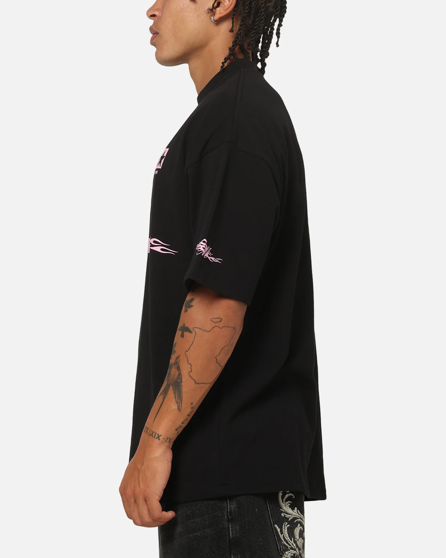 Saint Morta Speed Racing Boxy T-Shirt Black/Pink - Image 5