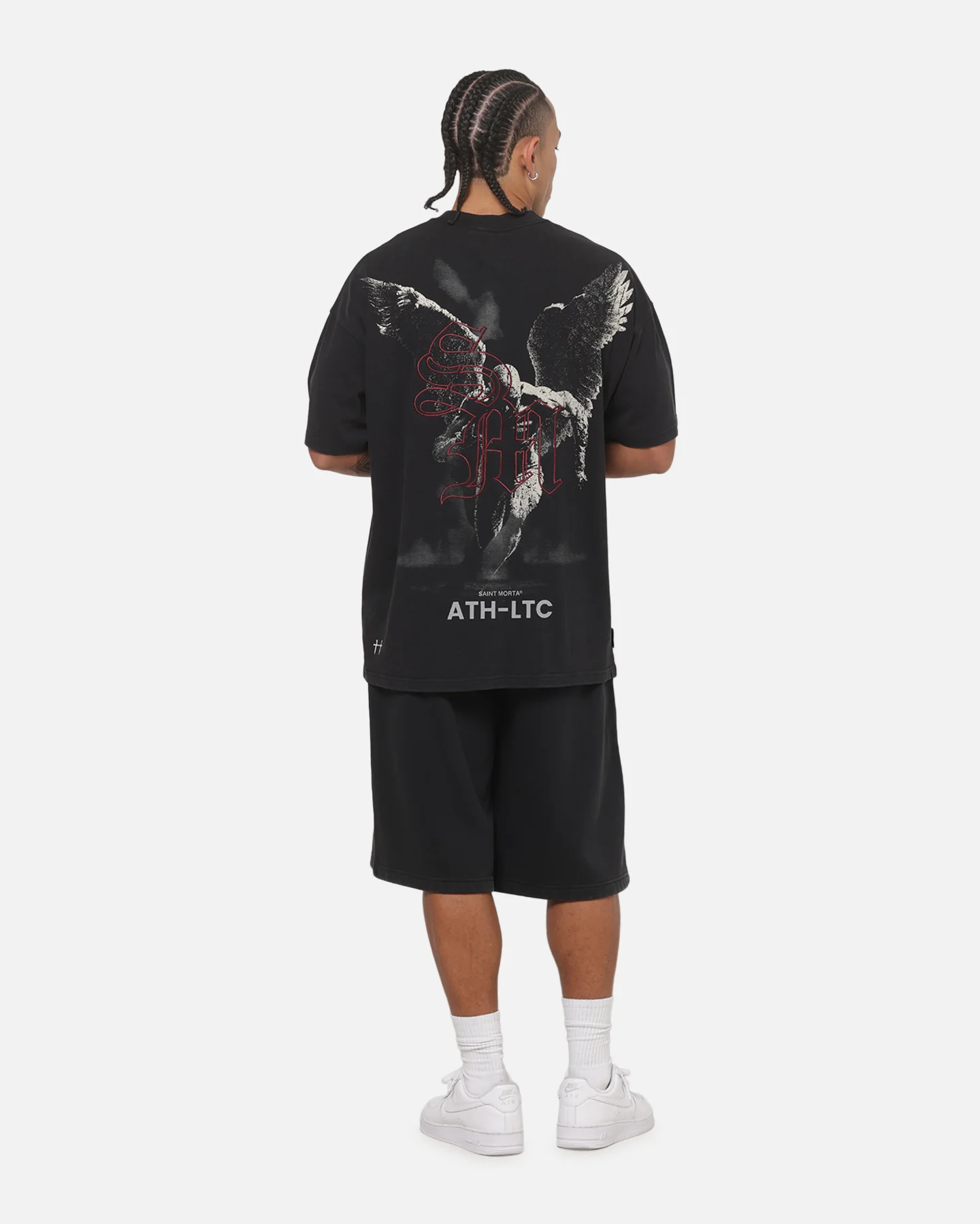 Saint Morta Spirit Level Boxy T-Shirt Washed Black - Image 3
