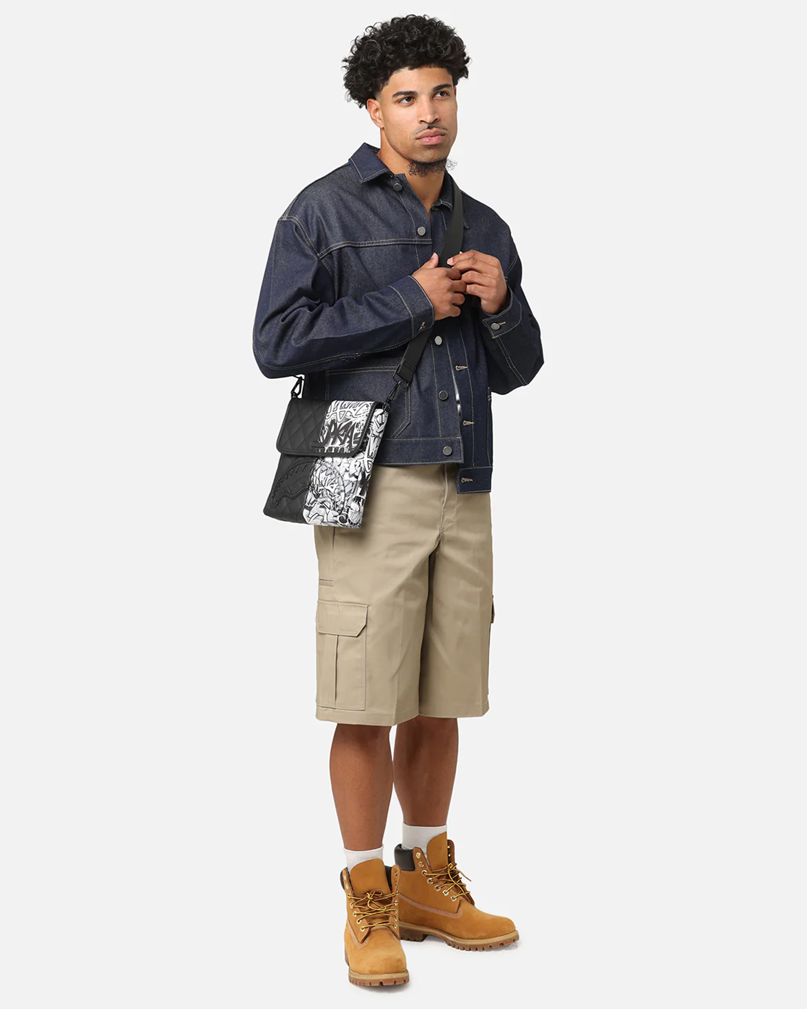 Sprayground Half Graf Quilted Messenger Bag Multi - Image 4