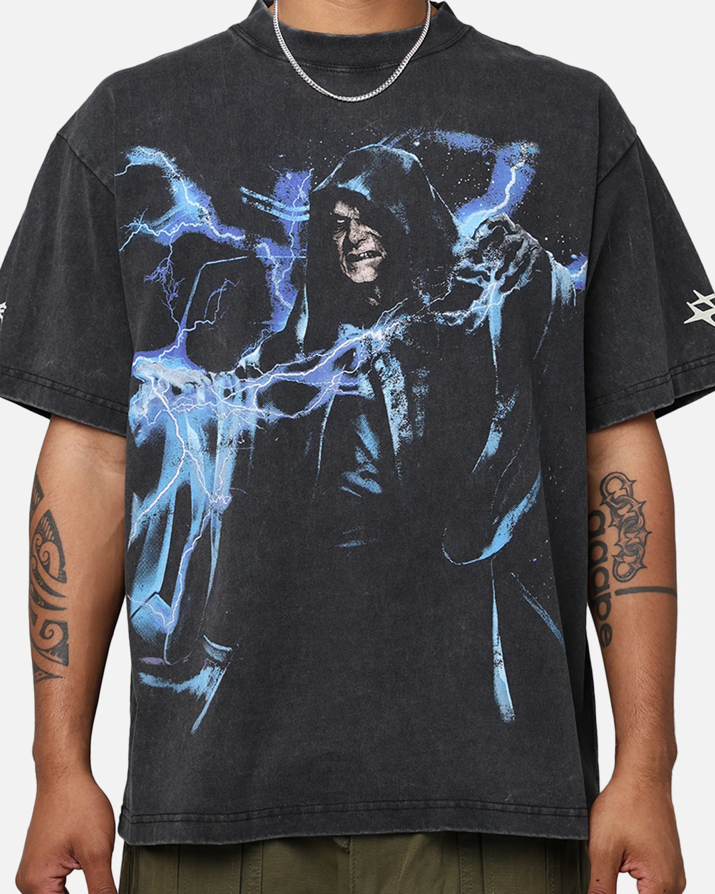 Star Wars Darth Sidious T-Shirt Black Wash - Image 4
