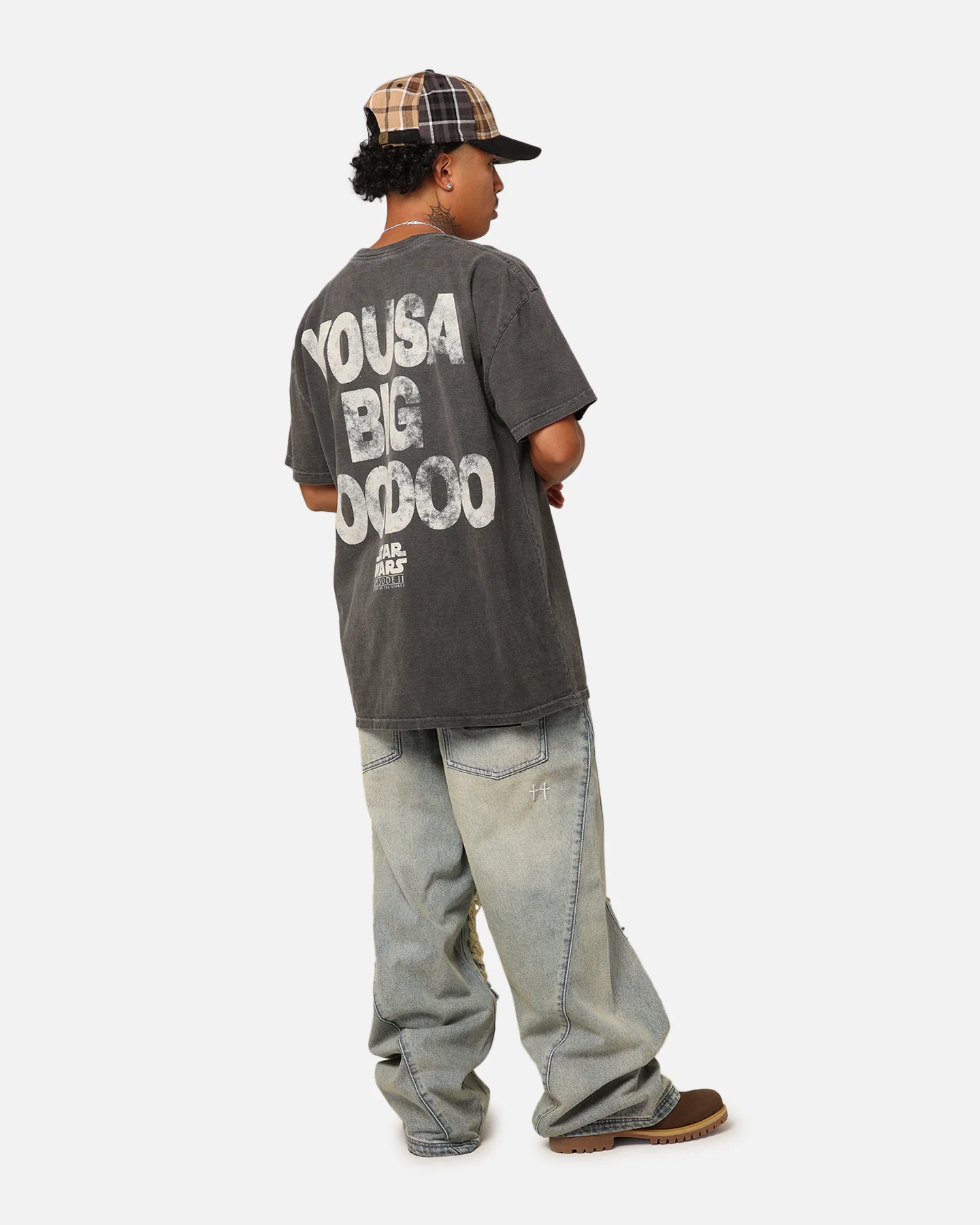 Star Wars Jar Jar Binks Heavyweight T-Shirt Black Wash - Image 2