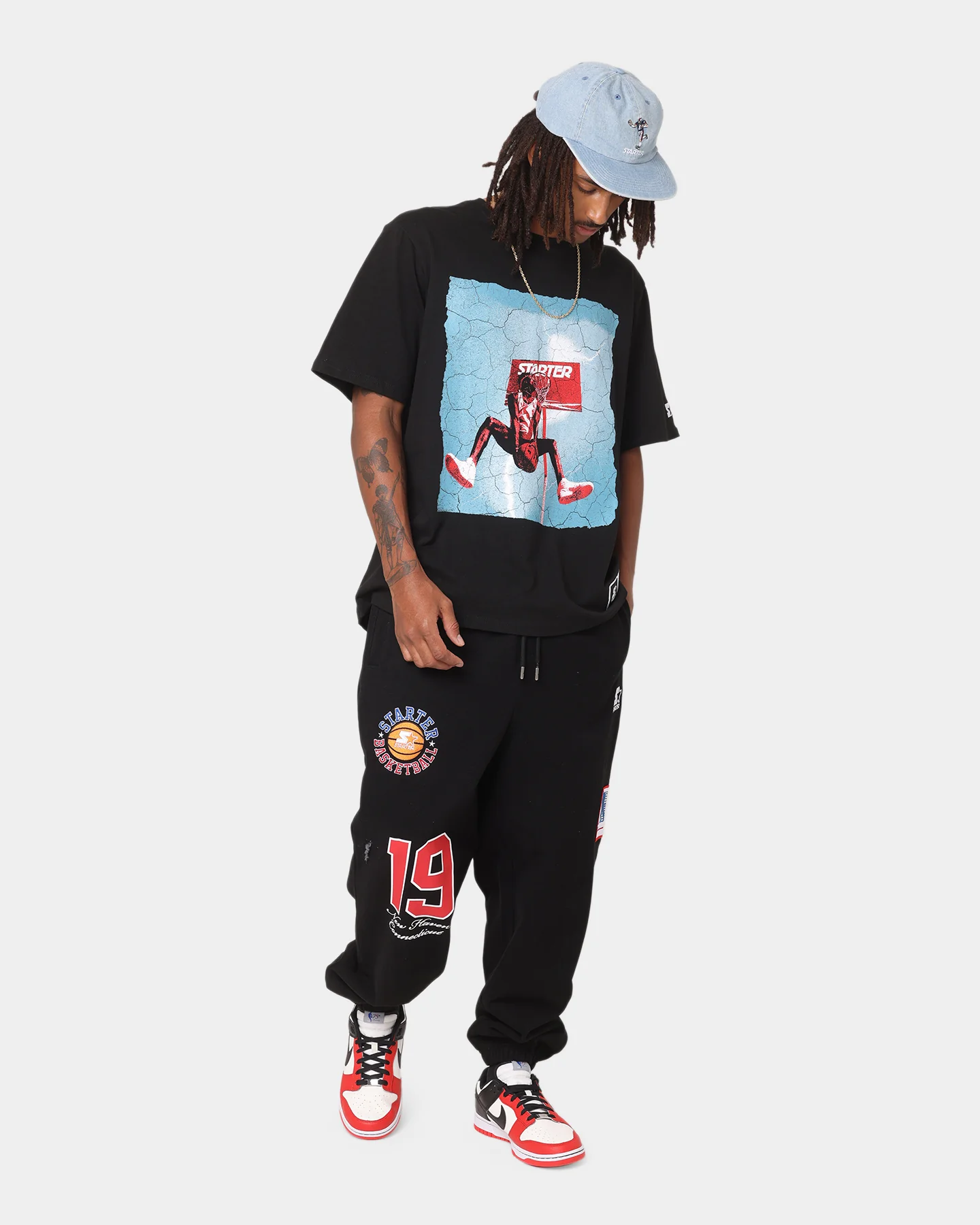 Starter All Over Bag Pants Black - Image 2