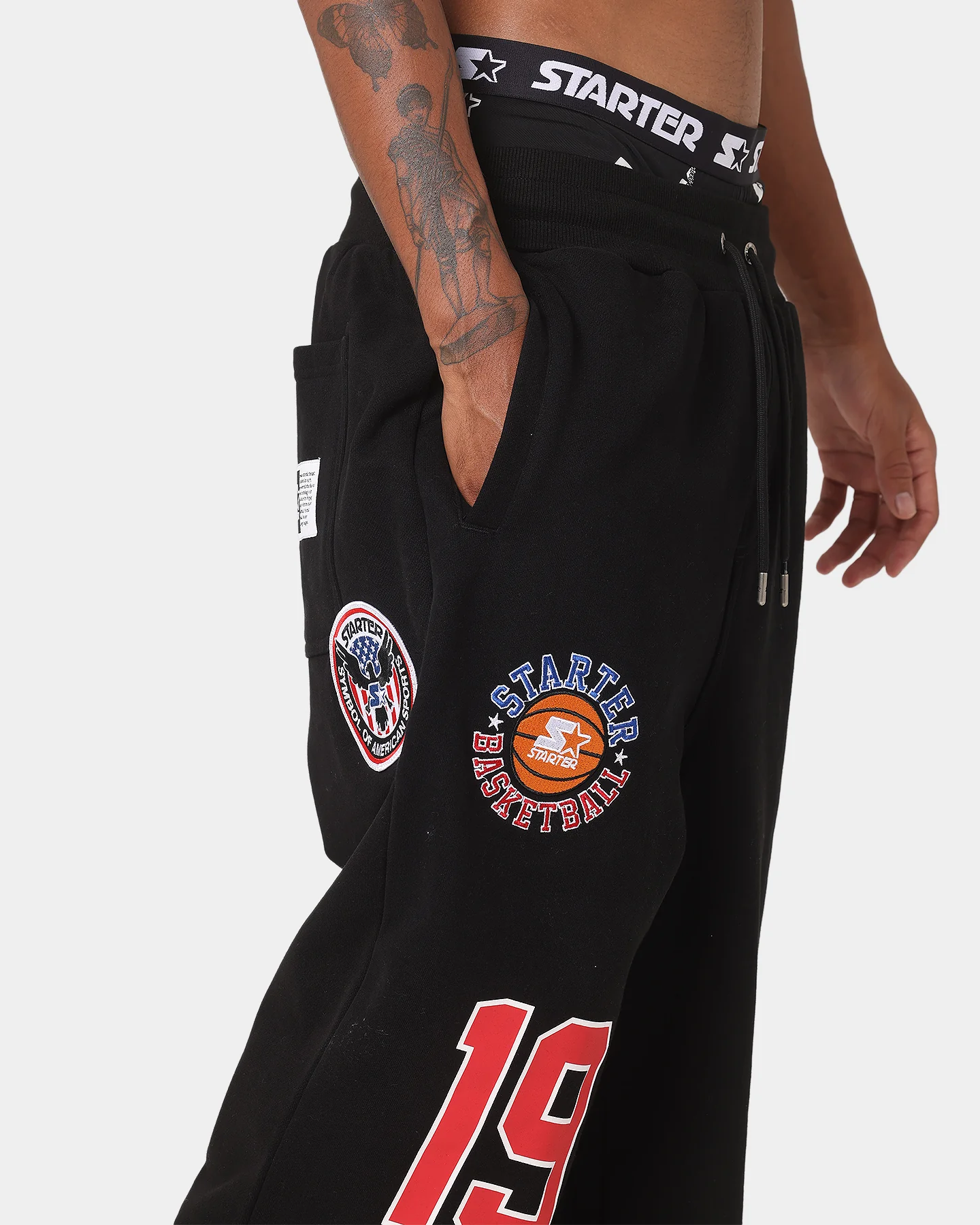 Starter All Over Bag Pants Black - Image 7