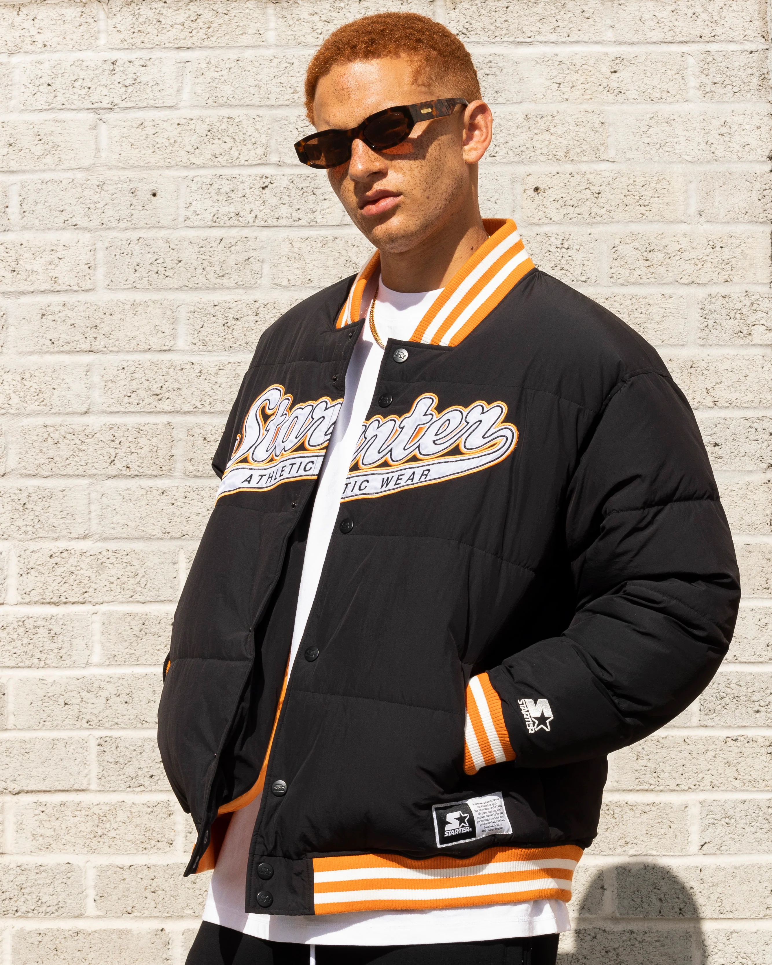 Starter Athletic Bomber Jacket Black - Image 6