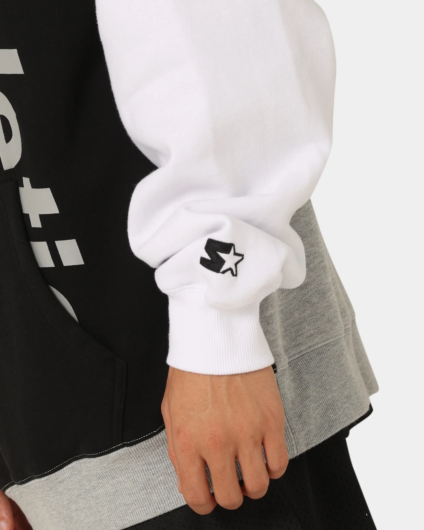 Starter Athletic Panel Hoodie Black/White - Image 8