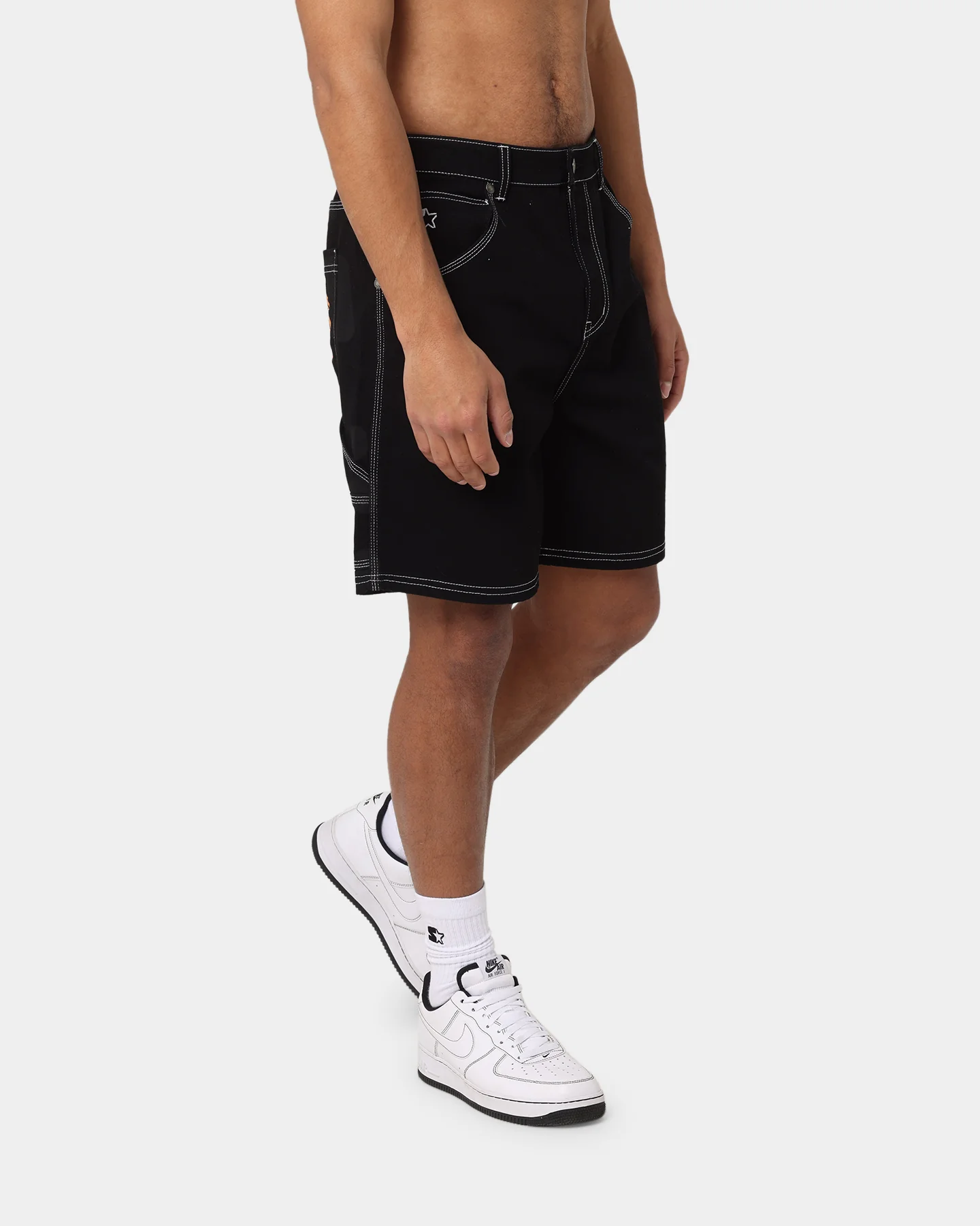 Starter Brick Denim Shorts Black - Image 5