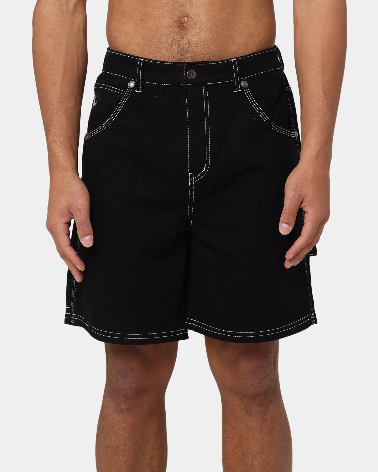 Starter Brick Denim Shorts Black - Image 7