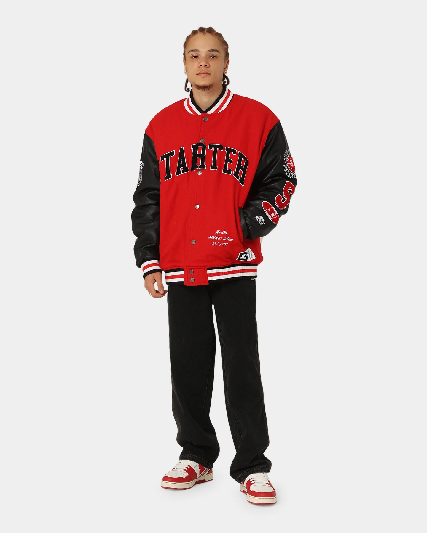 Starter Champs Arch Varsity Jacket Red/Black - Image 2