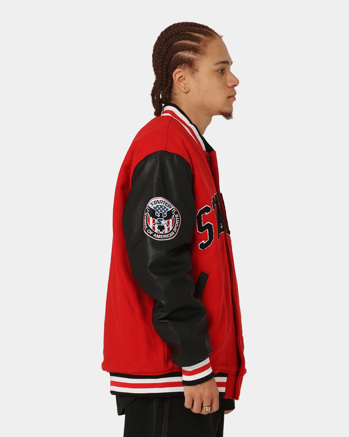 Starter Champs Arch Varsity Jacket Red/Black - Image 5