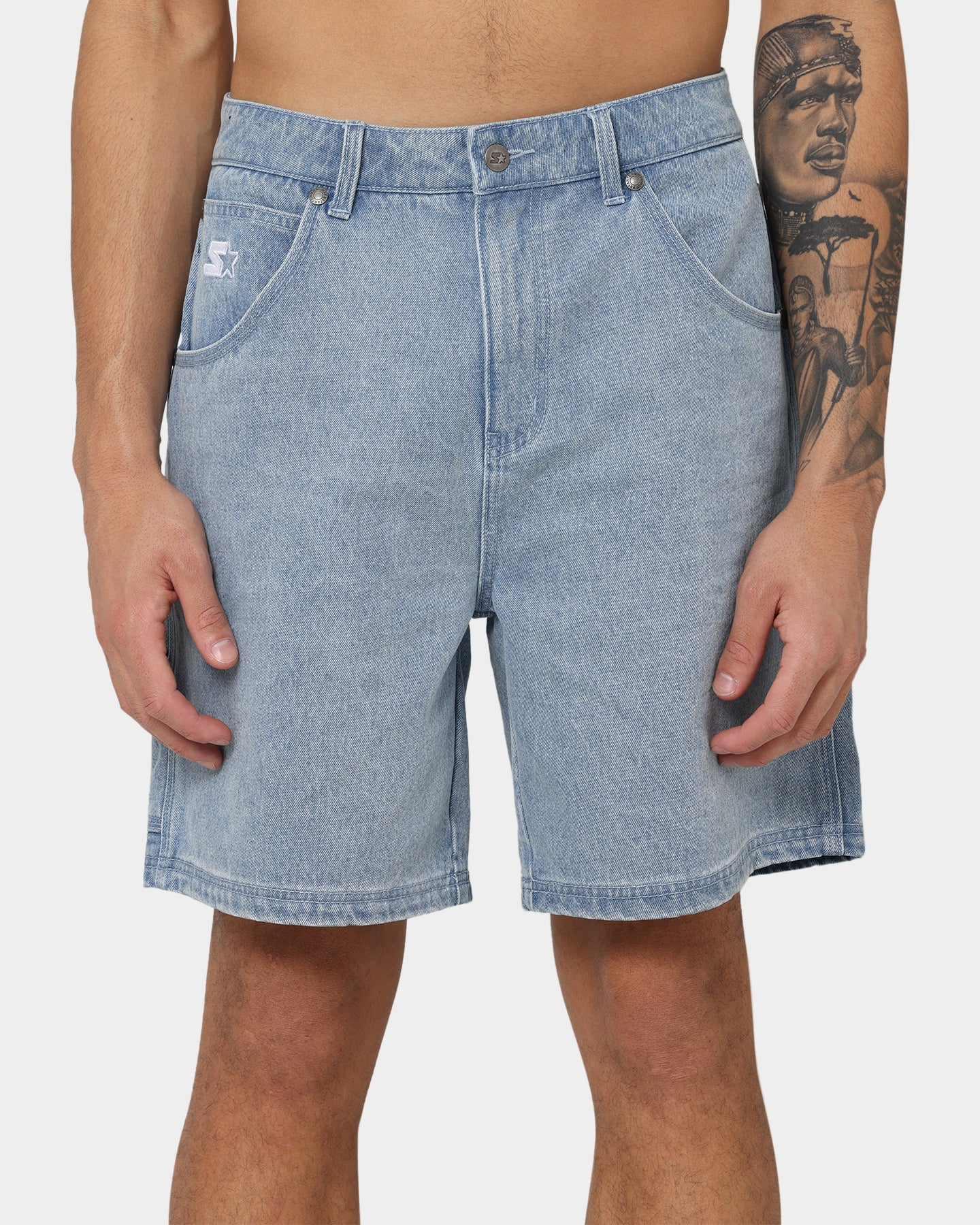 Starter Foul Ball Denim Shorts Blue Denim - Image 3