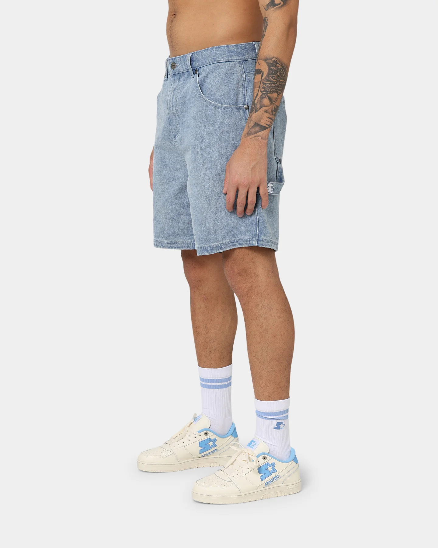 Starter Foul Ball Denim Shorts Blue Denim - Image 6