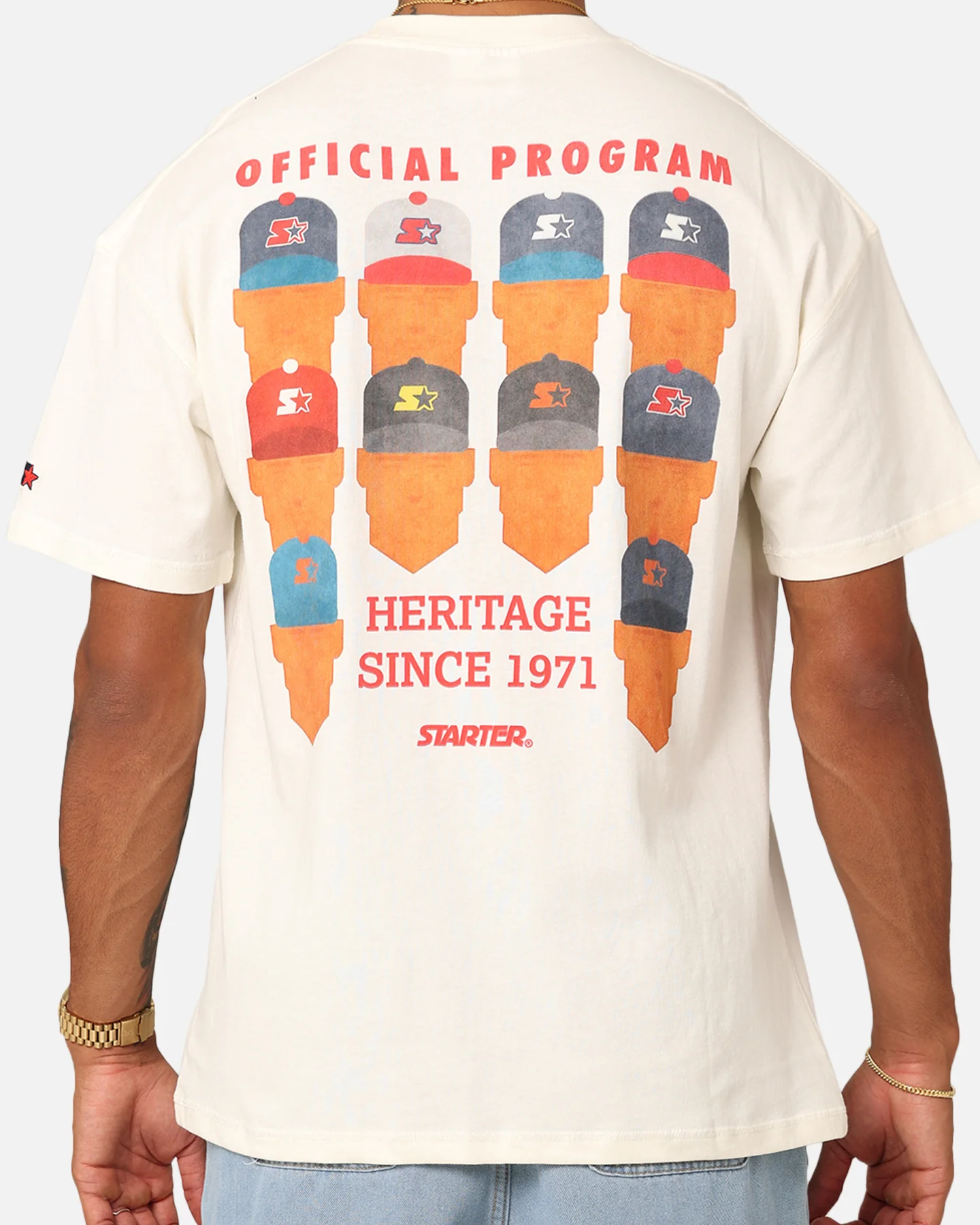 Starter Hat Game T-Shirt Off White - Image 5