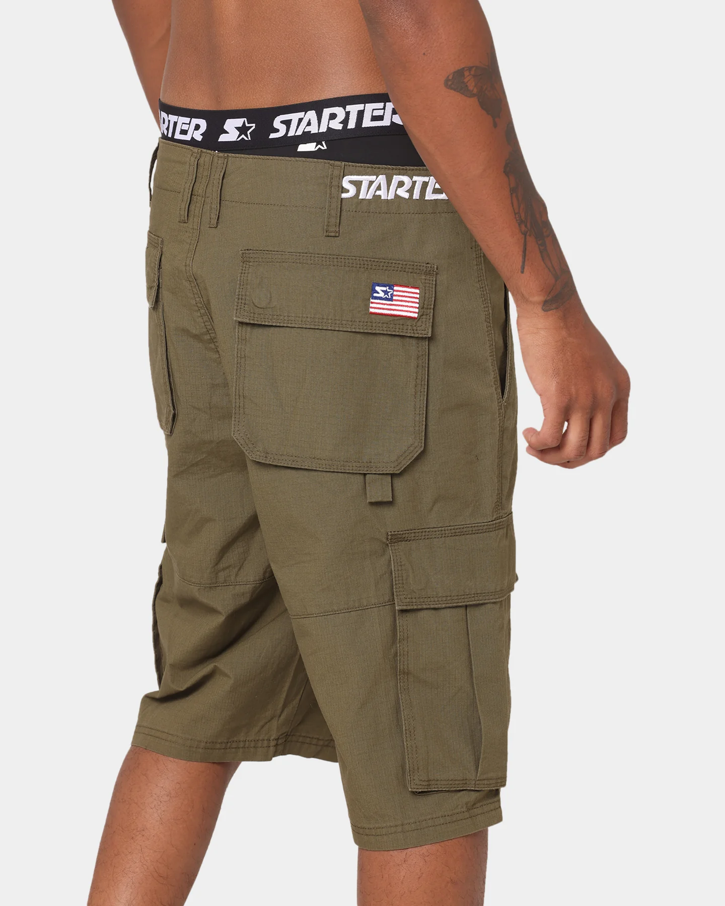 Starter Rugged Terrain Cargo Shorts Khaki Green - Image 8