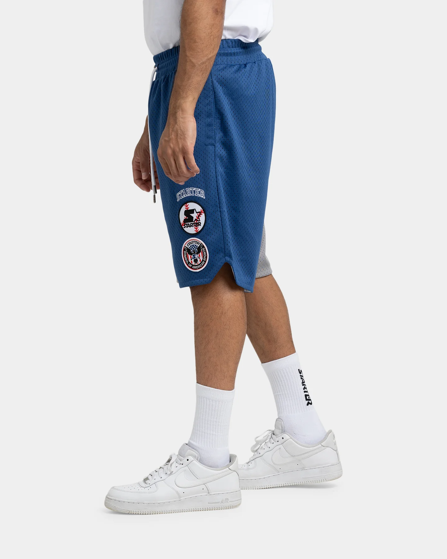 Starter Slider Mesh Shorts Blue/Grey - Image 6