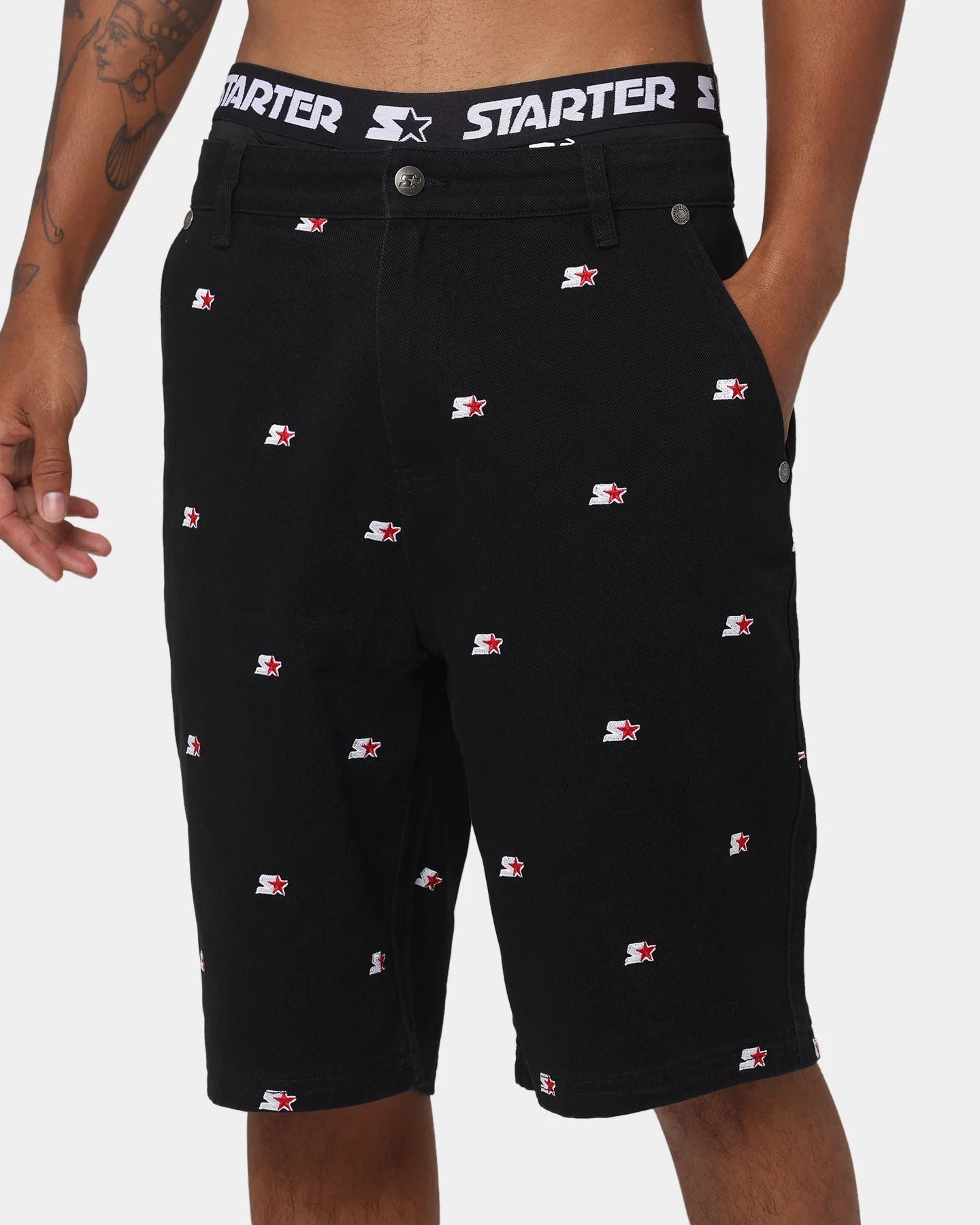 Starter Star Gazer Relaxed Chino Shorts Black - Image 7