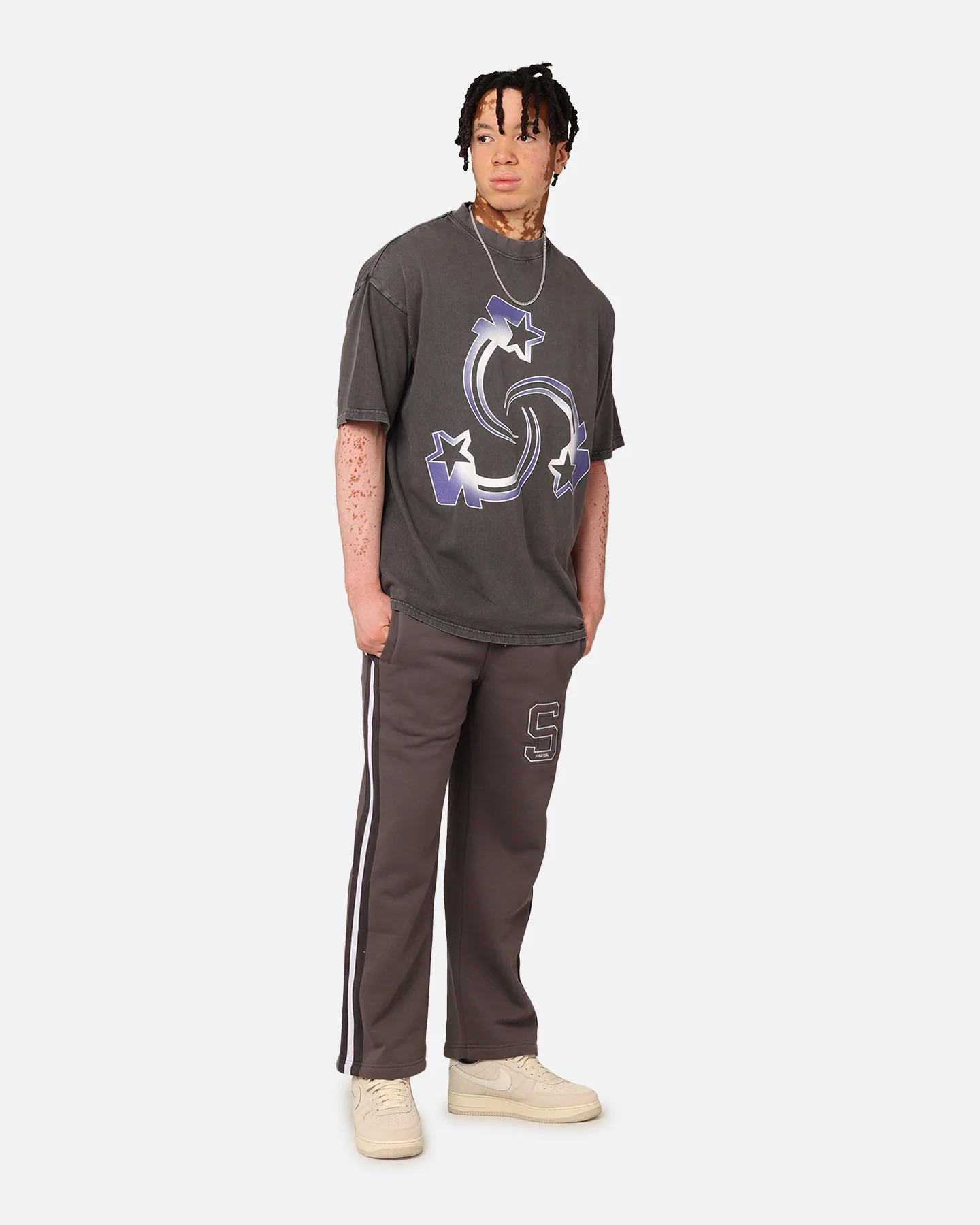 Starter Tri Star T-Shirt Washed Charcoal - Image 2
