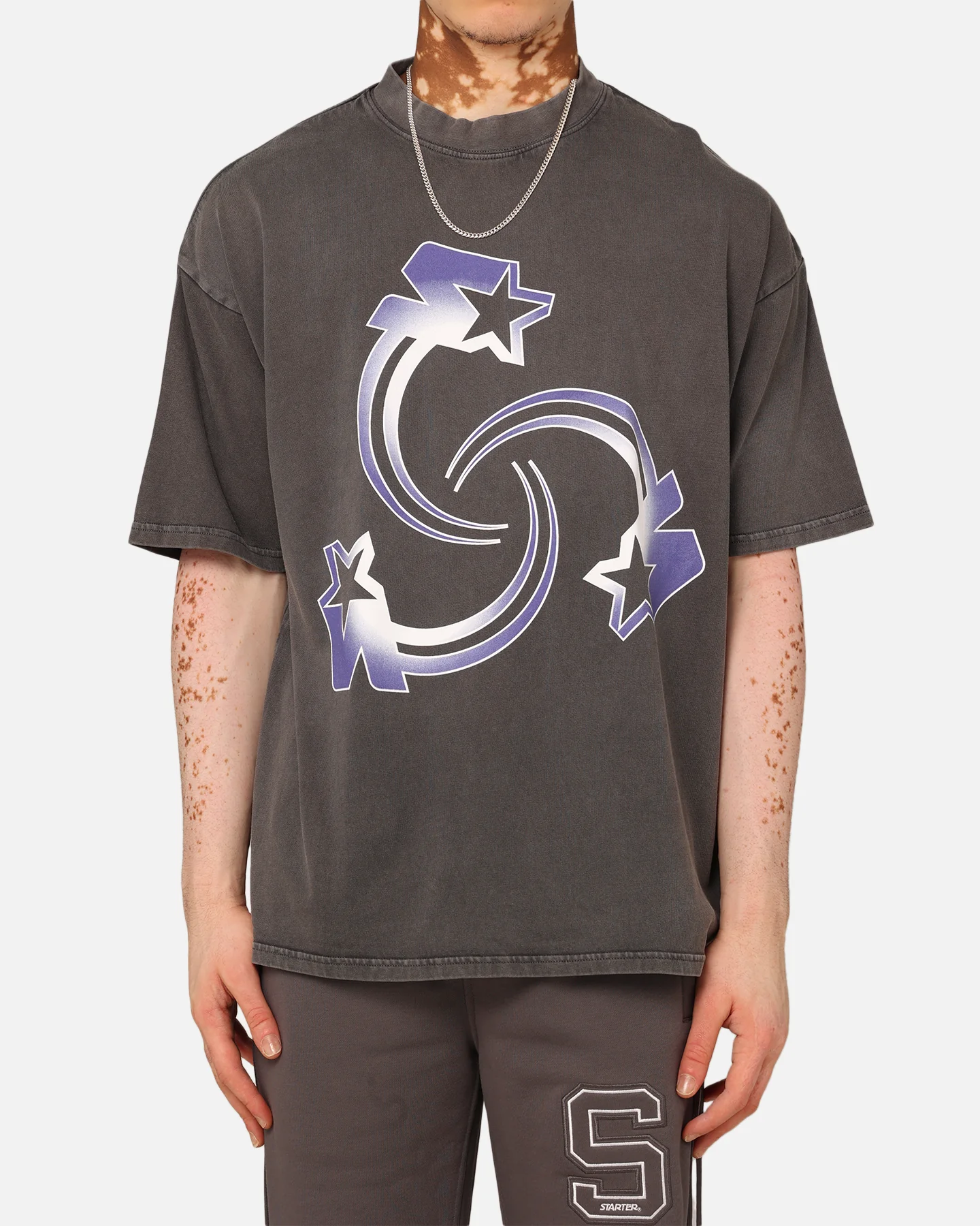 Starter Tri Star T-Shirt Washed Charcoal - Image 3