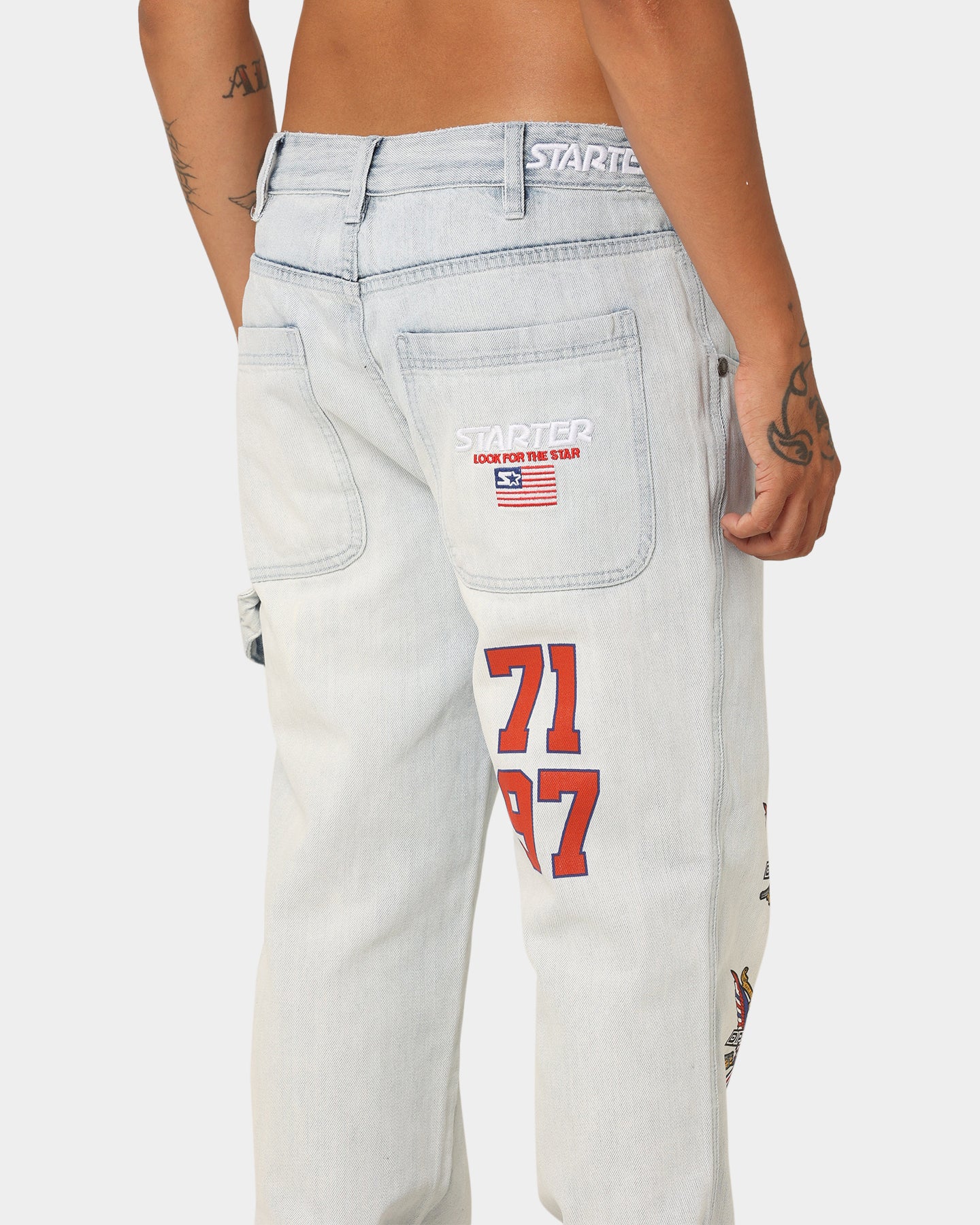 Starter X Diplomats 95 Relaxed Jeans Snow Wash - Image 8