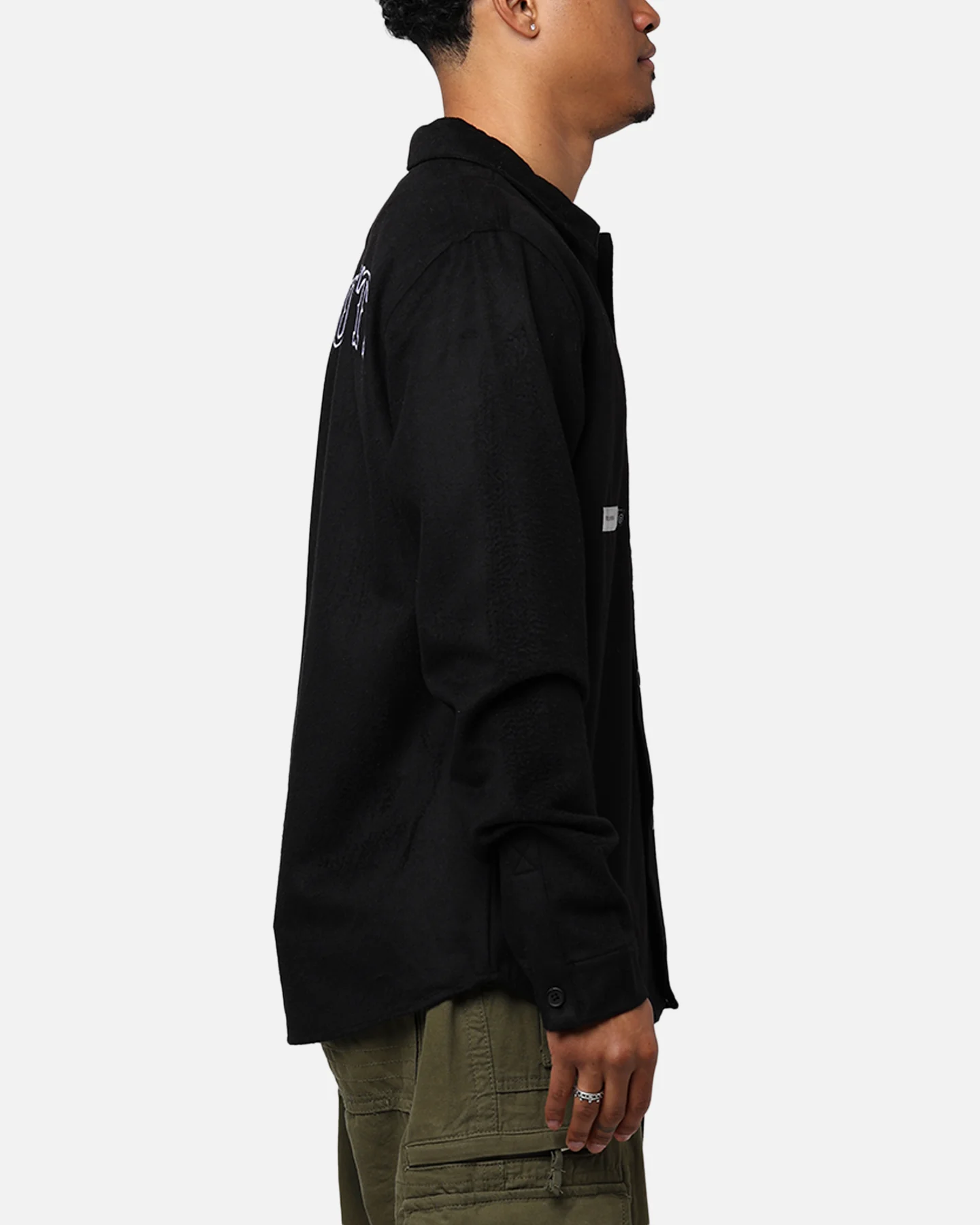 Students Golf Ackers Flannel Shirt Black - Image 4