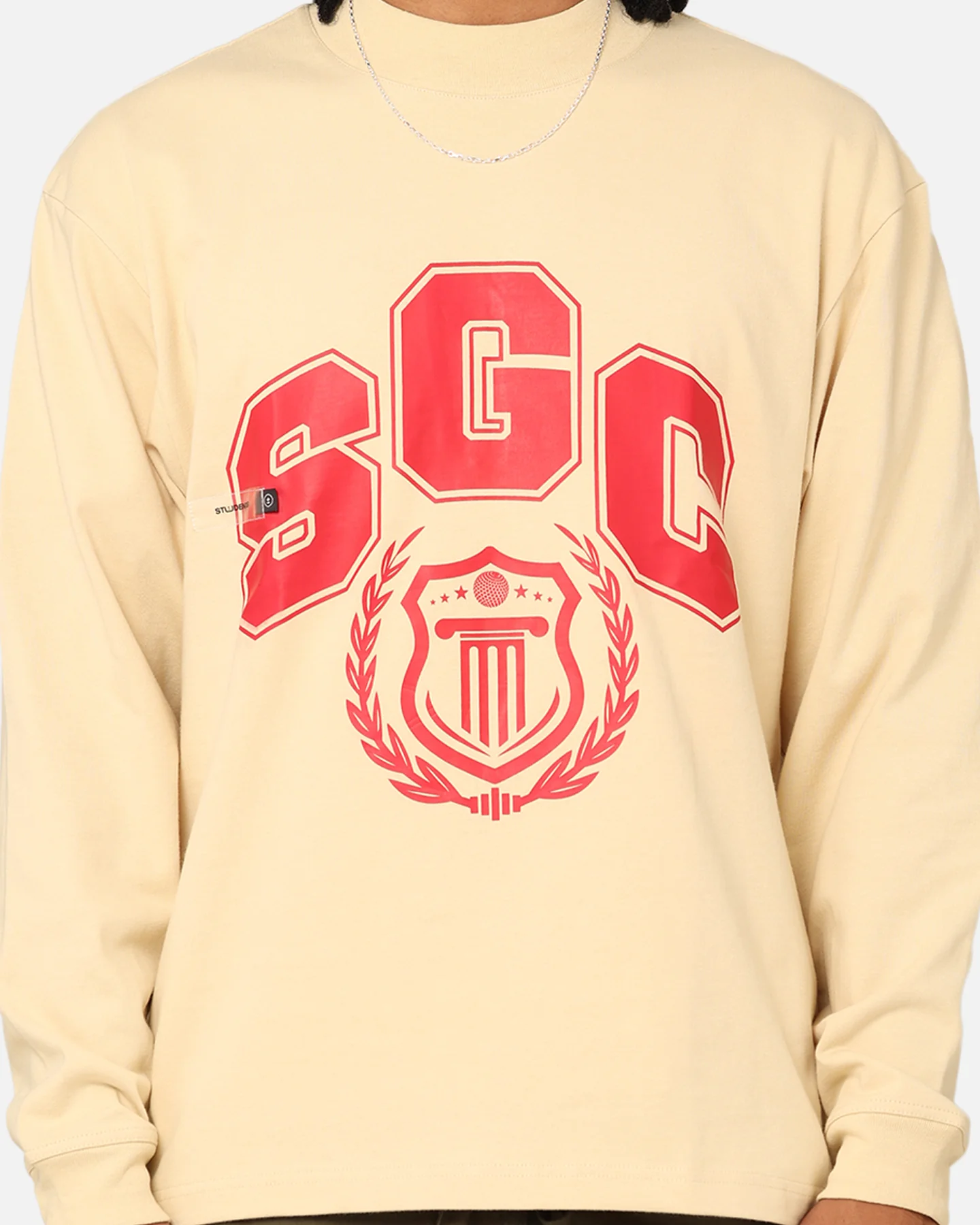 Students Golf Addington Long Sleeve Mock Neck T-Shirt Sand - Image 3