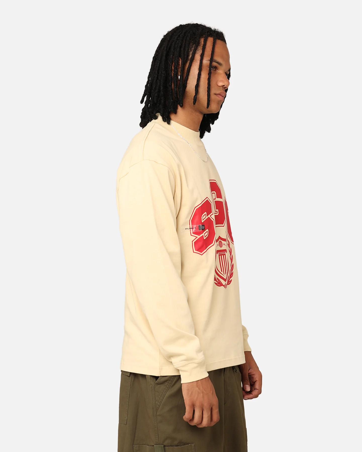 Students Golf Addington Long Sleeve Mock Neck T-Shirt Sand - Image 5