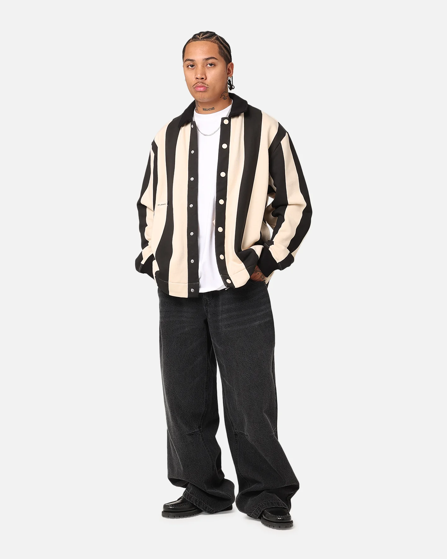 Students Golf Remington Stripes Jacket Black - Image 2