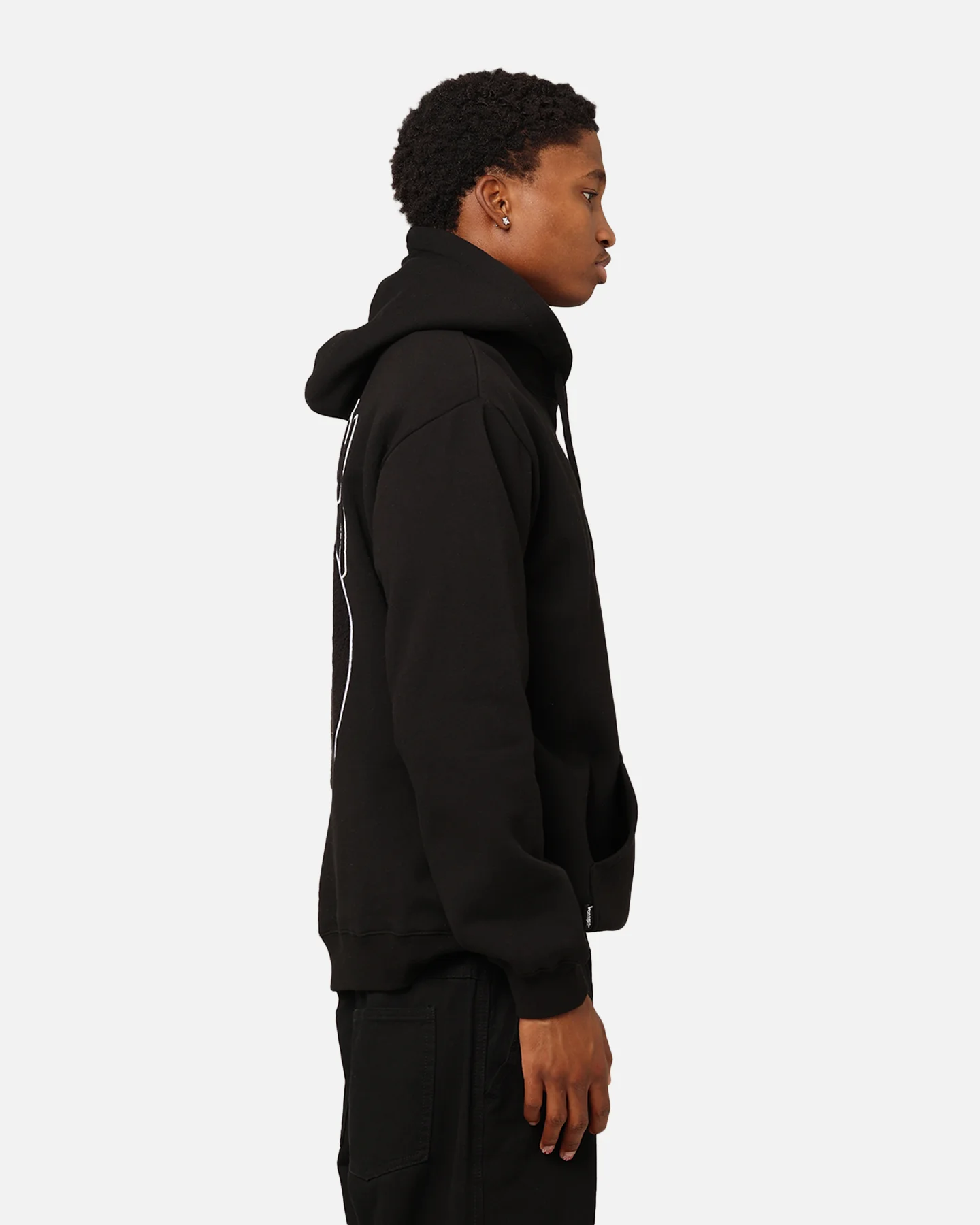 Stüssy 8 Ball Chenille Hoodie Black - Image 5