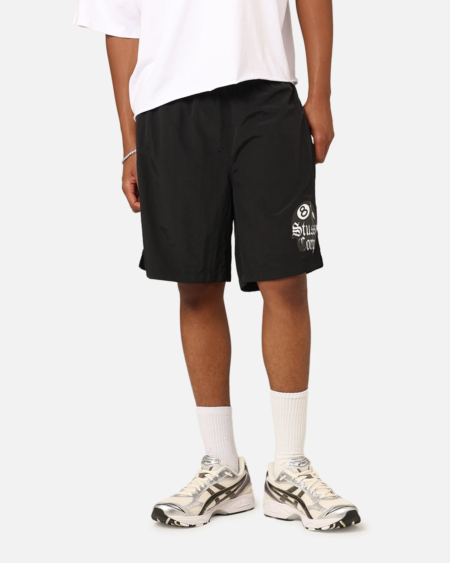 Stüssy 8 Ball Corp Nylon Shorts Black