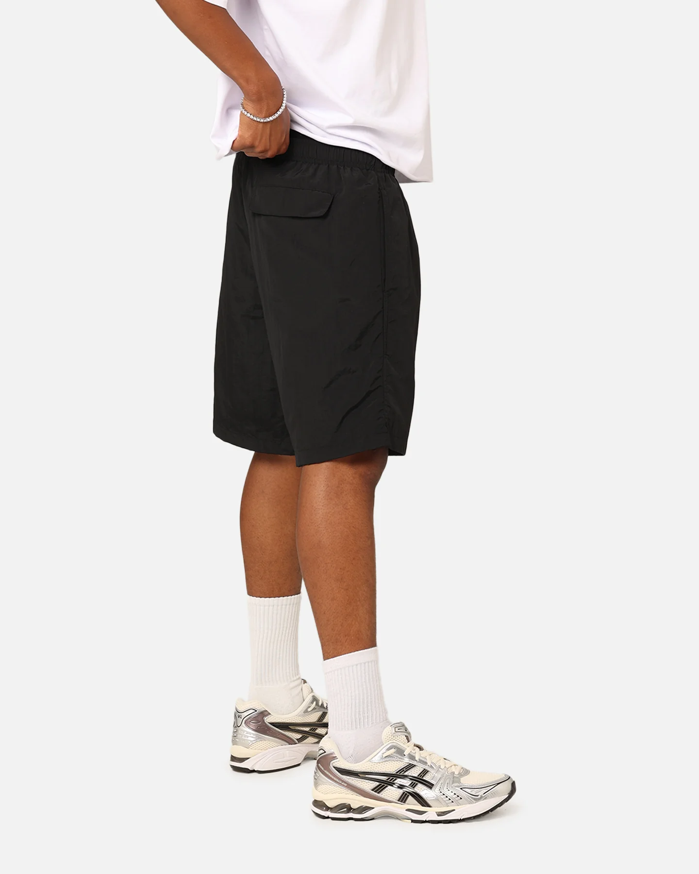 Stüssy 8 Ball Corp Nylon Shorts Black - Image 5