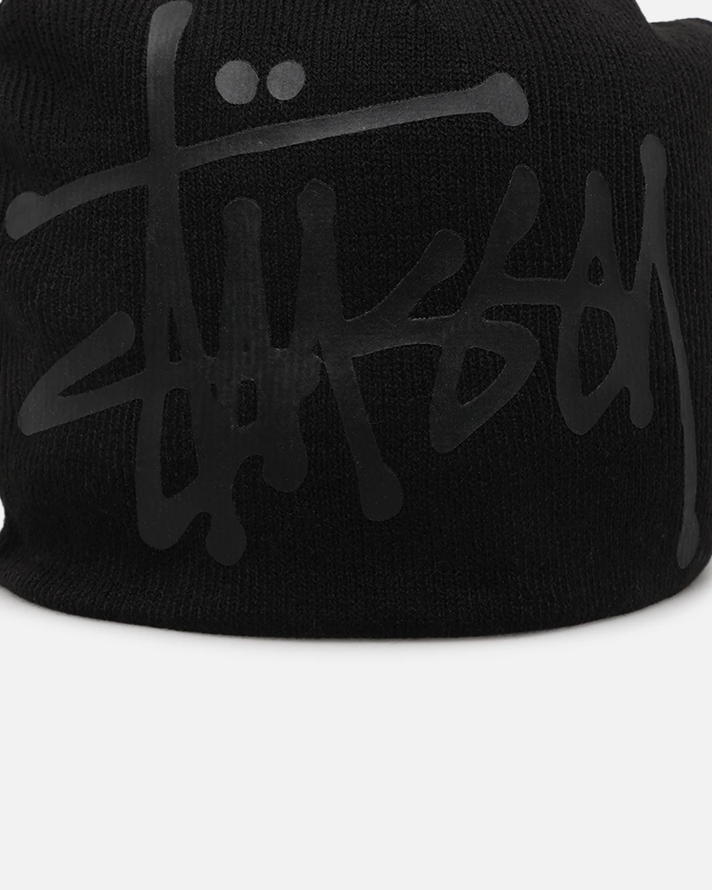 Stüssy Debossed Stock Skull Cap Beanie Black - Image 5