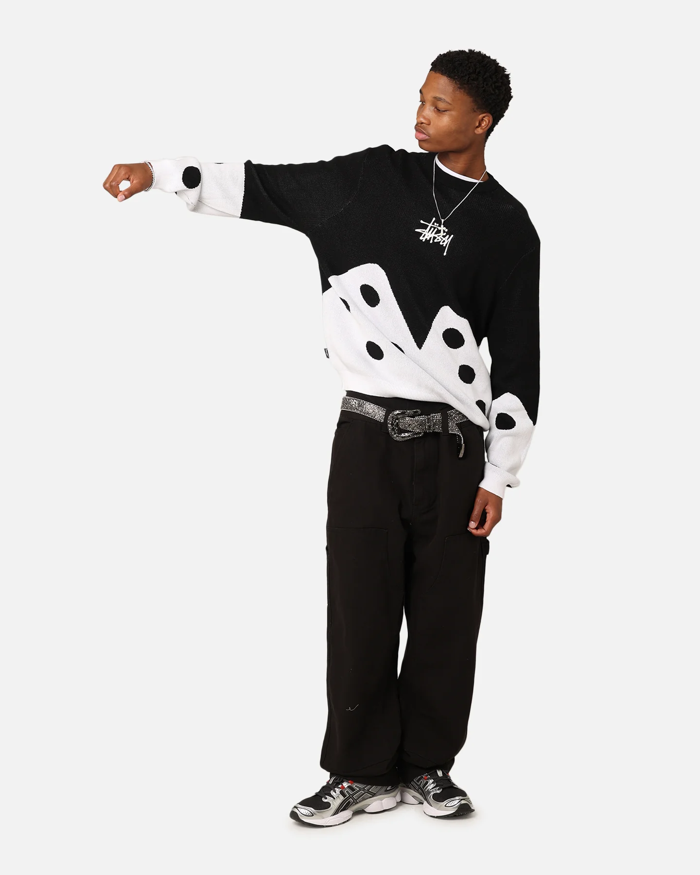 Stüssy Dice Sweater Black - Image 2