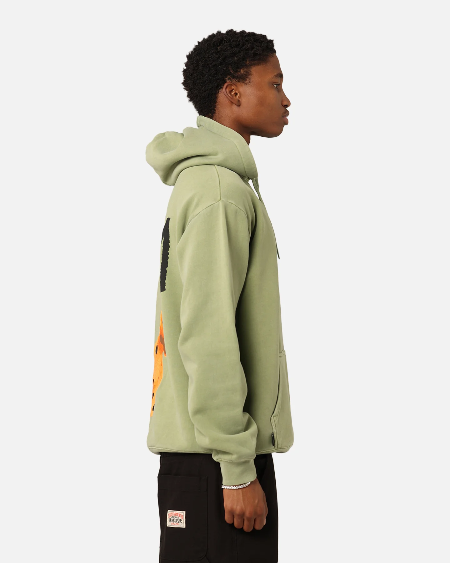 Stüssy Fuzzy Dice Fleece Hoodie Pigment Artichoke - Image 6