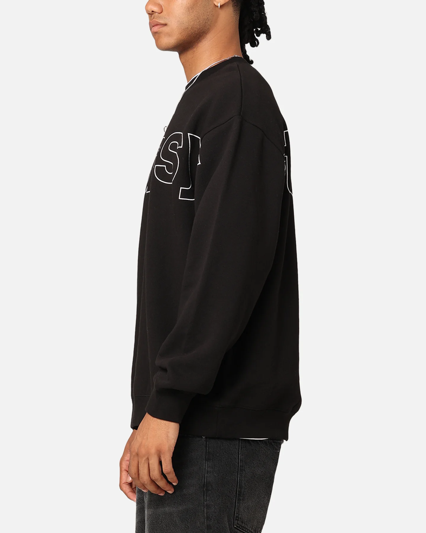 Stüssy Sport Fleece Crewneck Pigment Black - Image 6