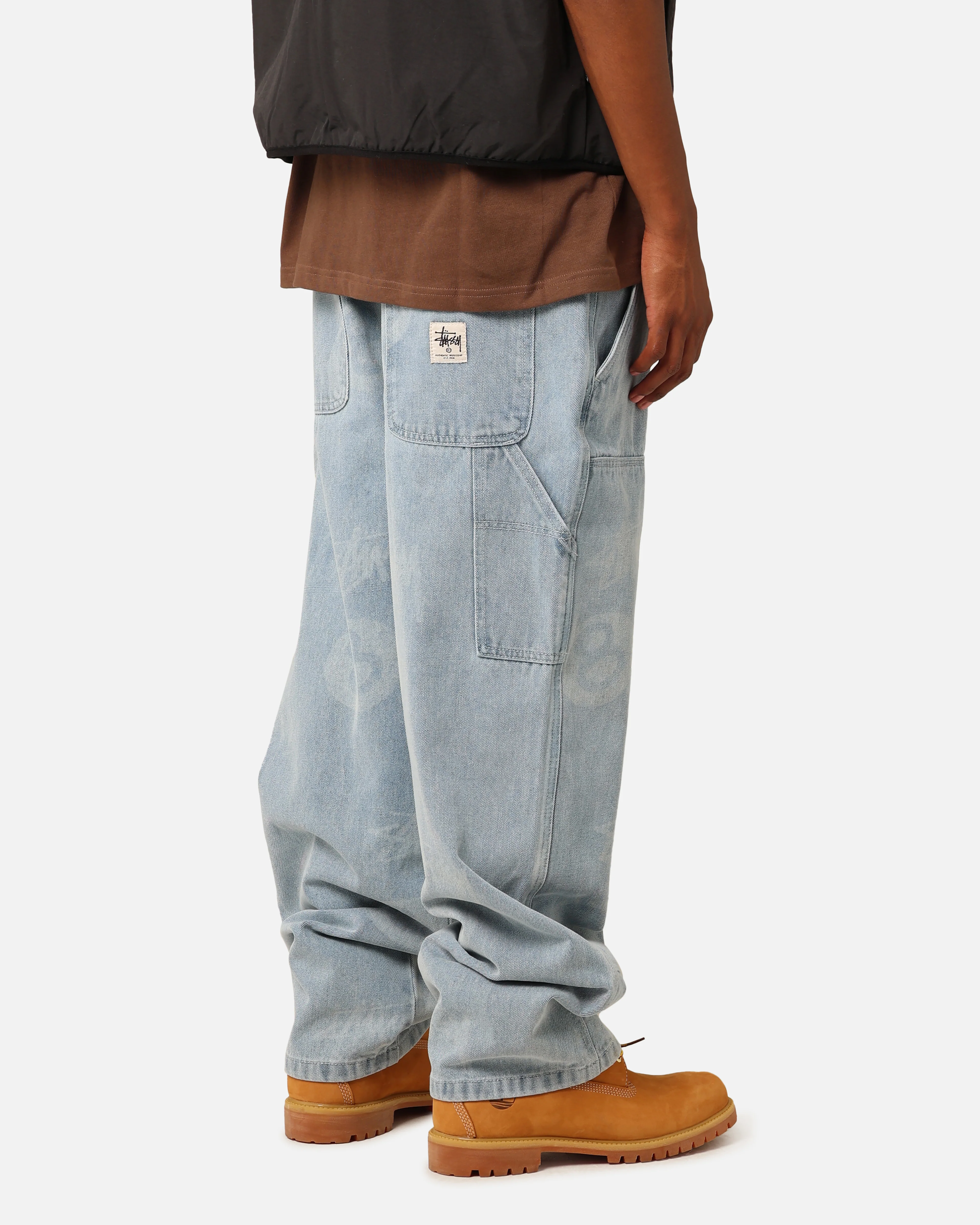 Stüssy Stock 8 Ball Carpenter Jeans Light Denim - Image 3